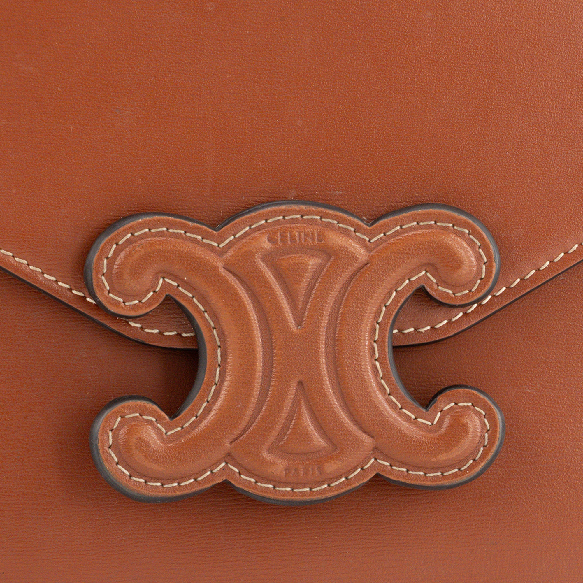 CELINE - Sac à bandoulière Margo Celine en cuir marron