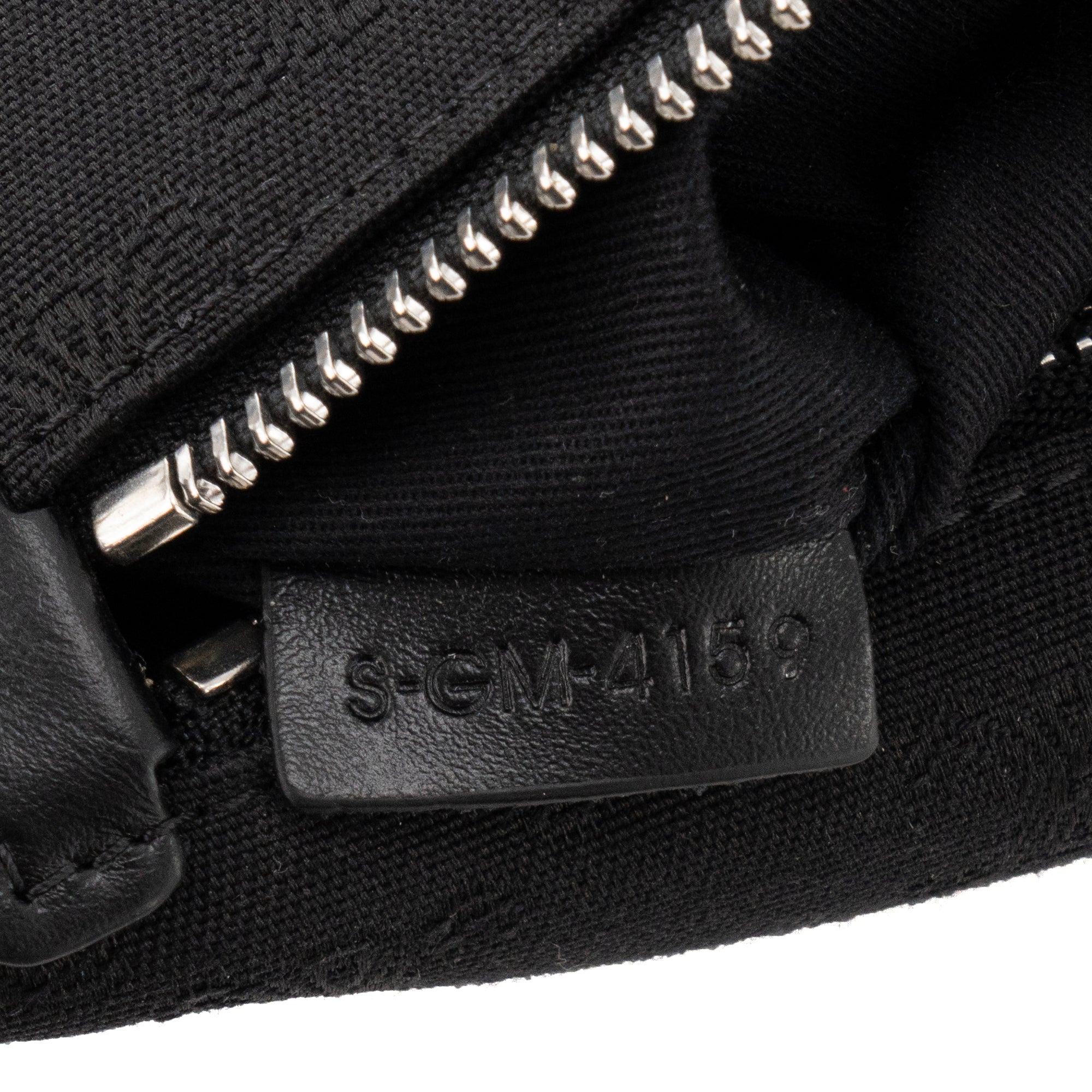 CELINE - Sac à bandoulière Messenger Celine en toile jacquard triomphe et cuir lisse noir