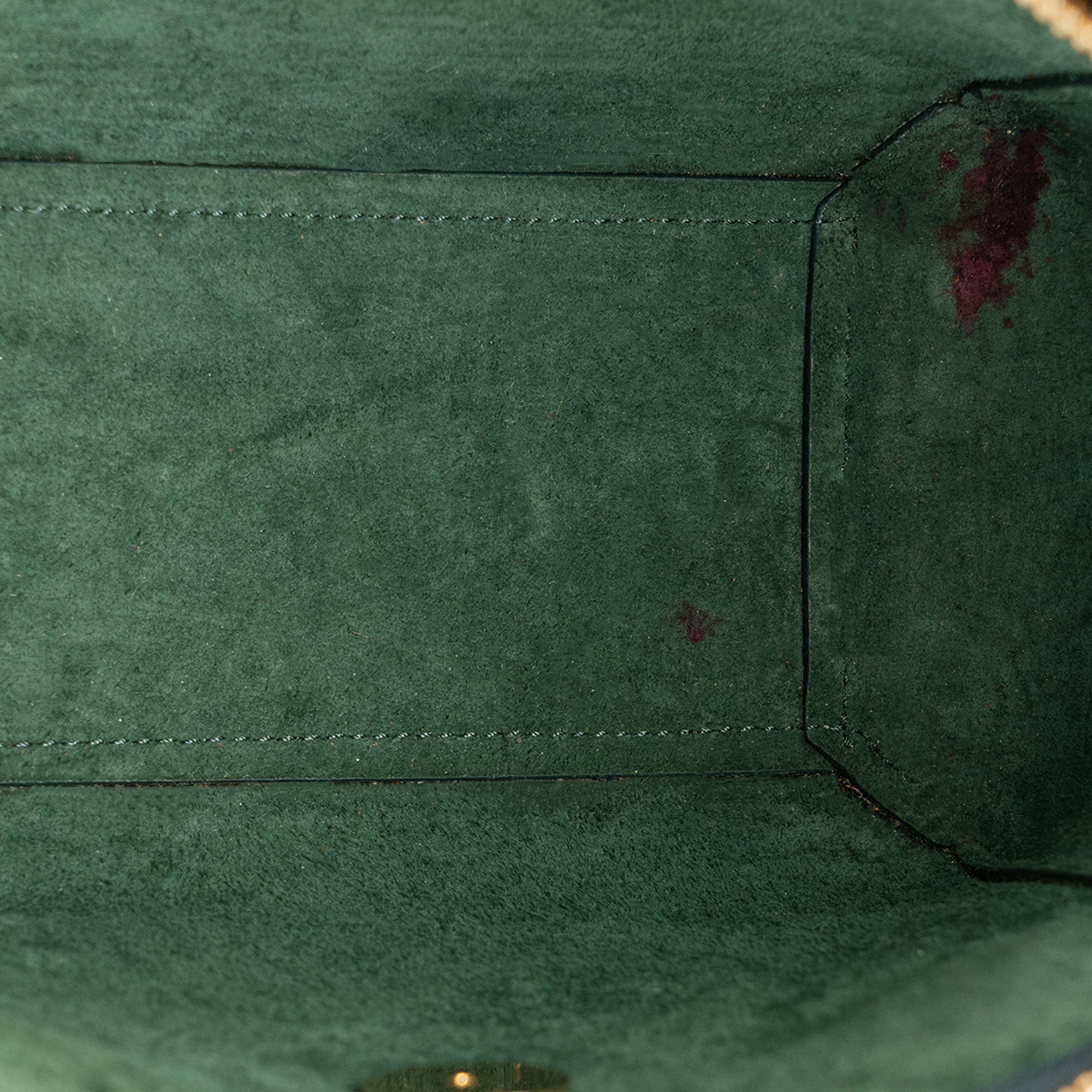 CELINE - Sac à bandoulière Nano Belt Celine en cuir grainé vert foncé