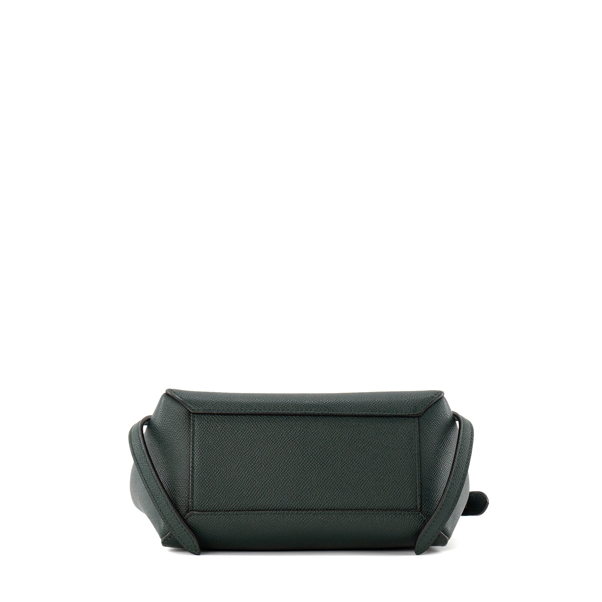 CELINE - Sac à bandoulière Nano Belt Celine en cuir grainé vert foncé