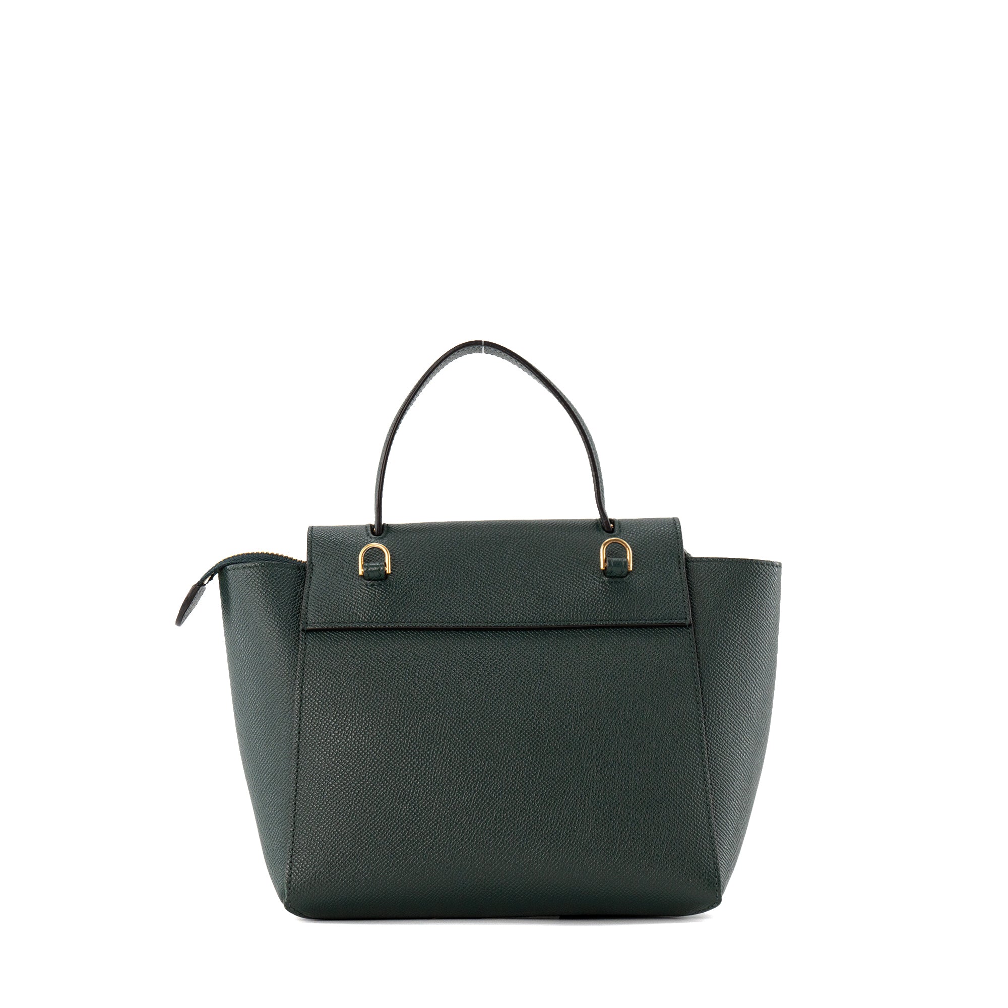 CELINE - Sac à bandoulière Nano Belt Celine en cuir grainé vert foncé