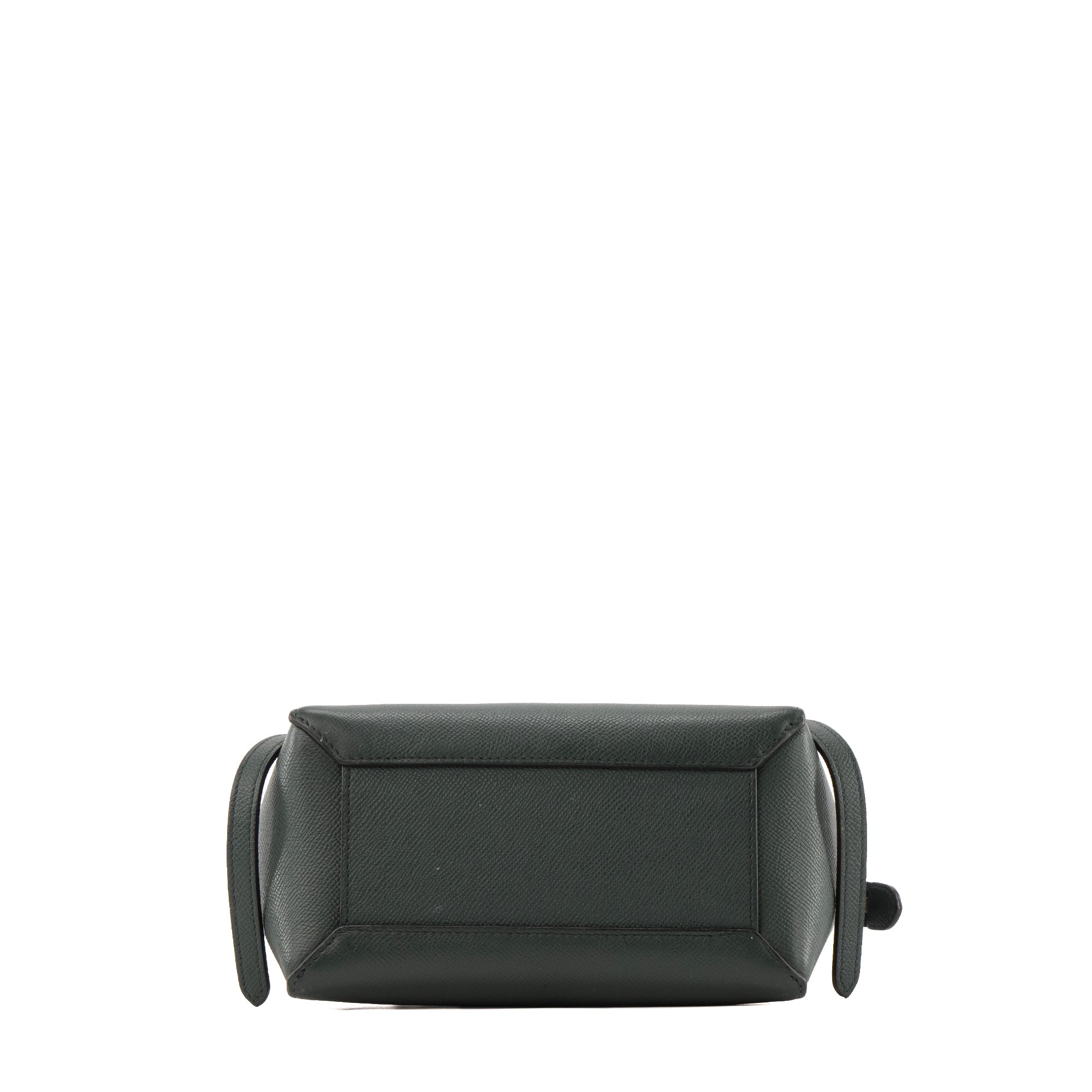 CELINE - Sac à bandoulière Nano Belt Celine en cuir grainé vert foncé