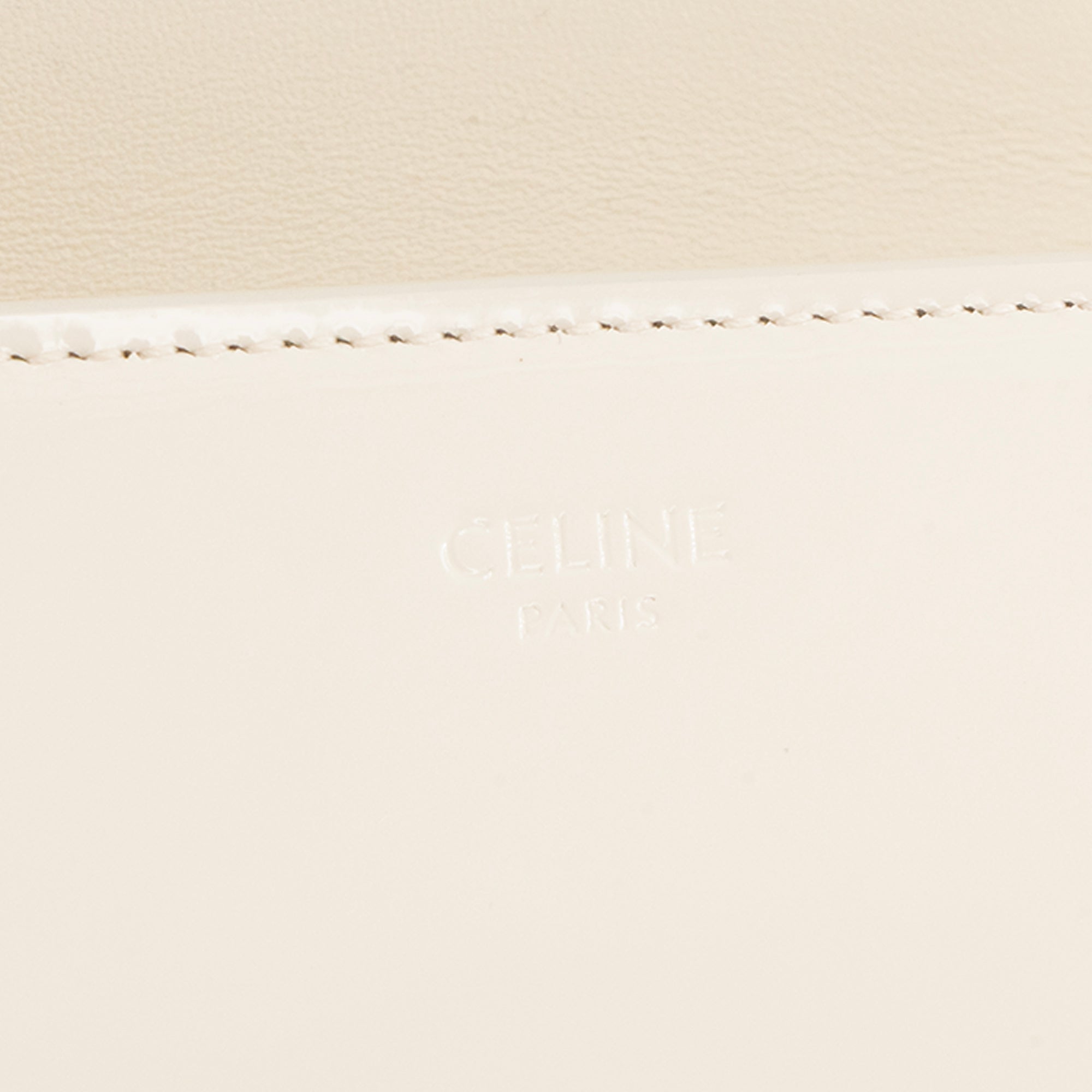 CELINE - Sac à bandoulière Nino Teen Celine en cuir verni écru