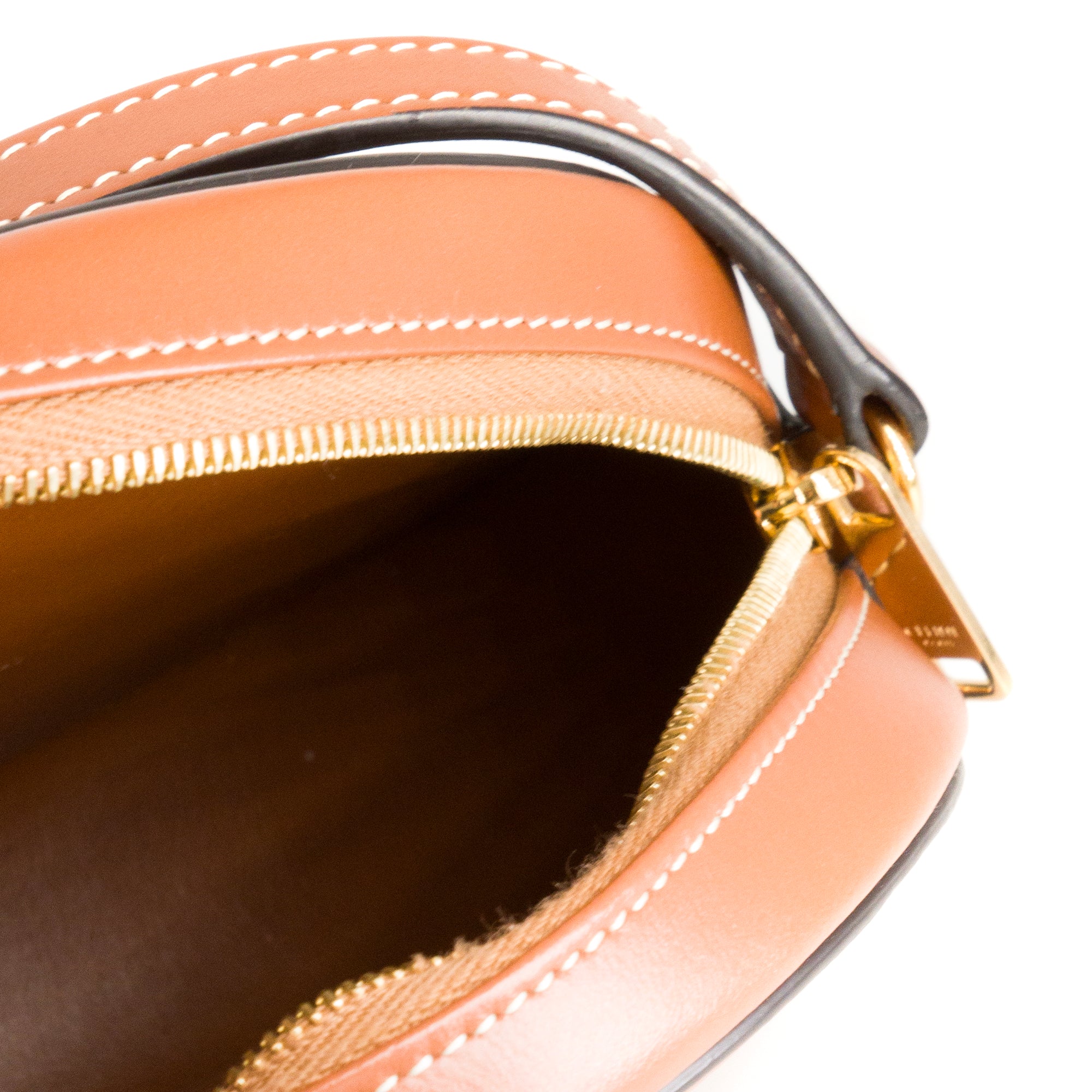 CELINE - Sac à bandoulière Oval Triomphe Celine en cuir lisse marron