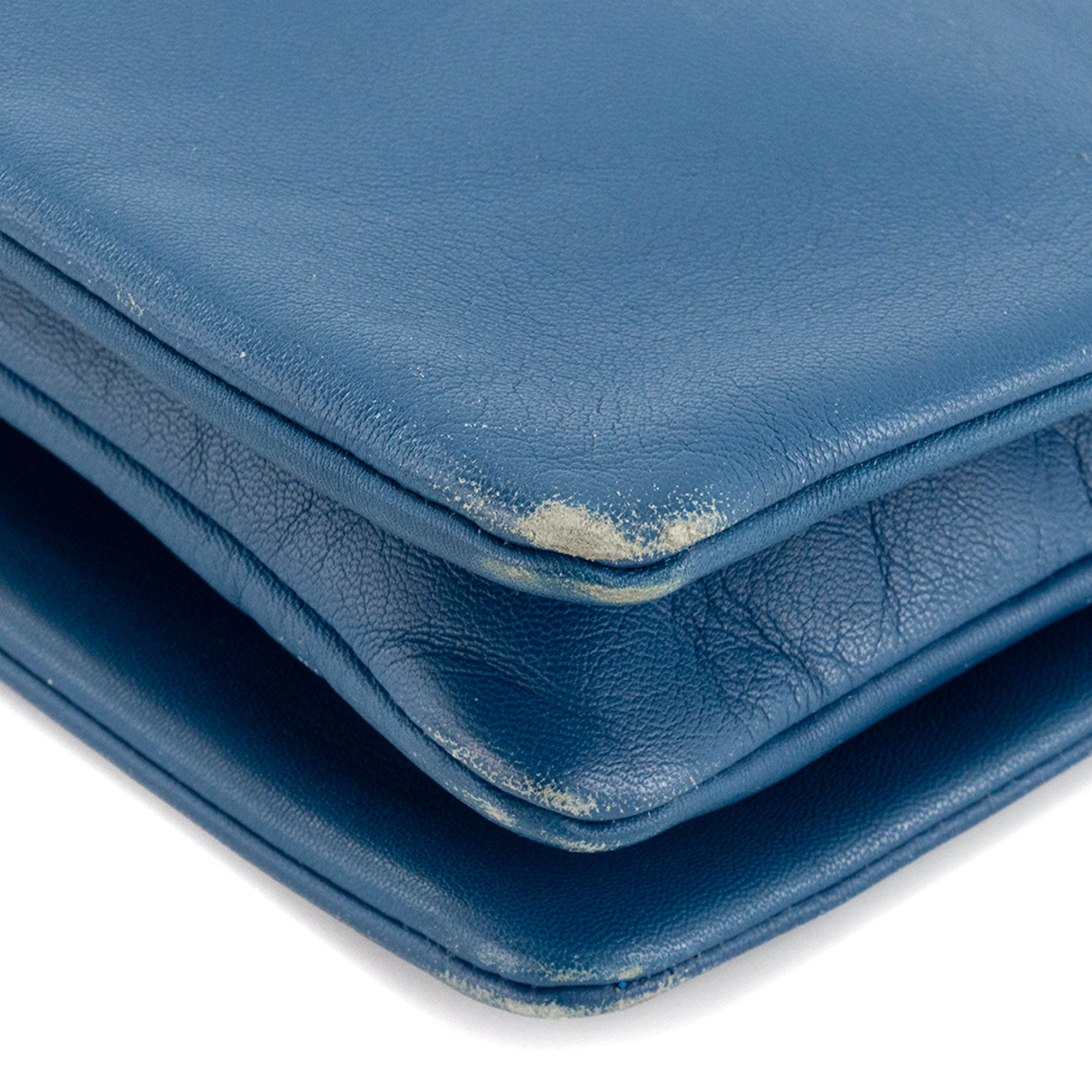 CELINE - Sac à bandoulière Trio Celine en cuir lisse bleu