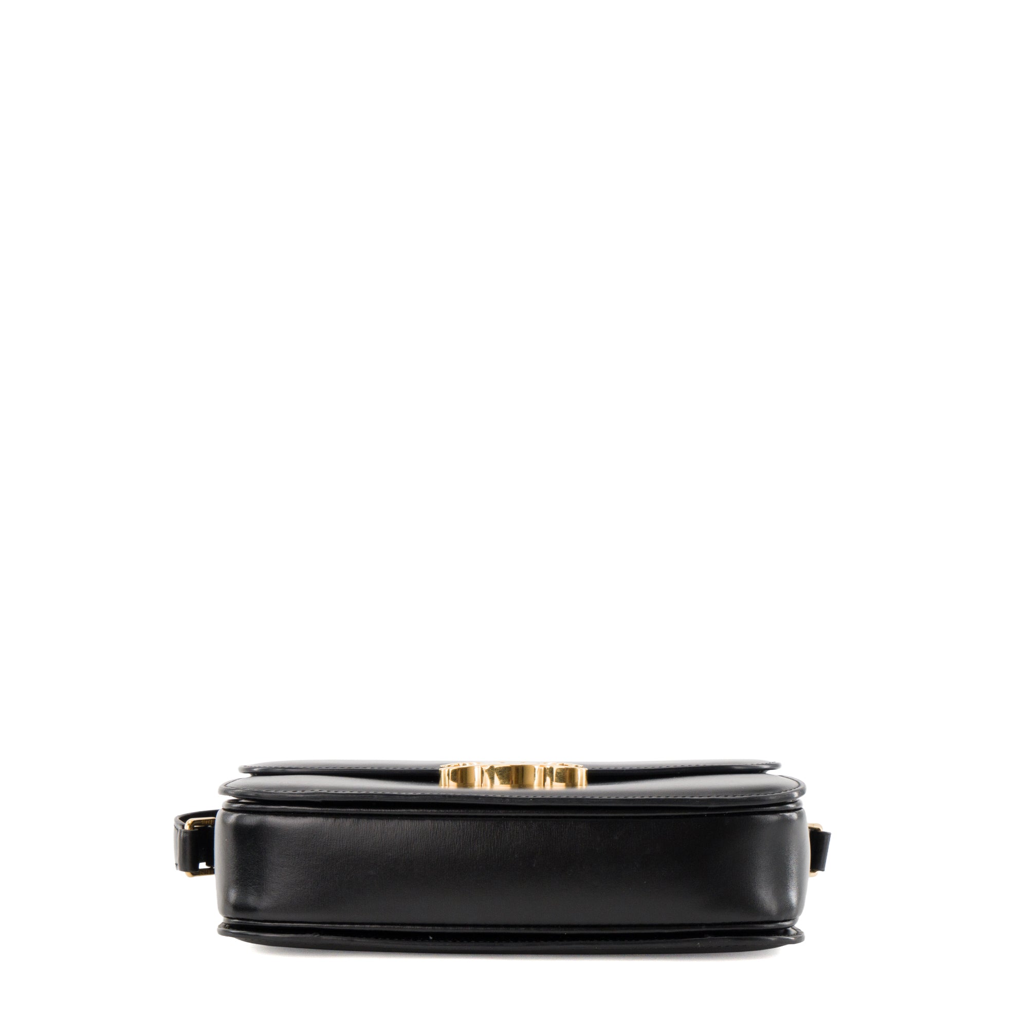 CELINE - Sac à bandoulière Triomphe Celine en cuir box noir