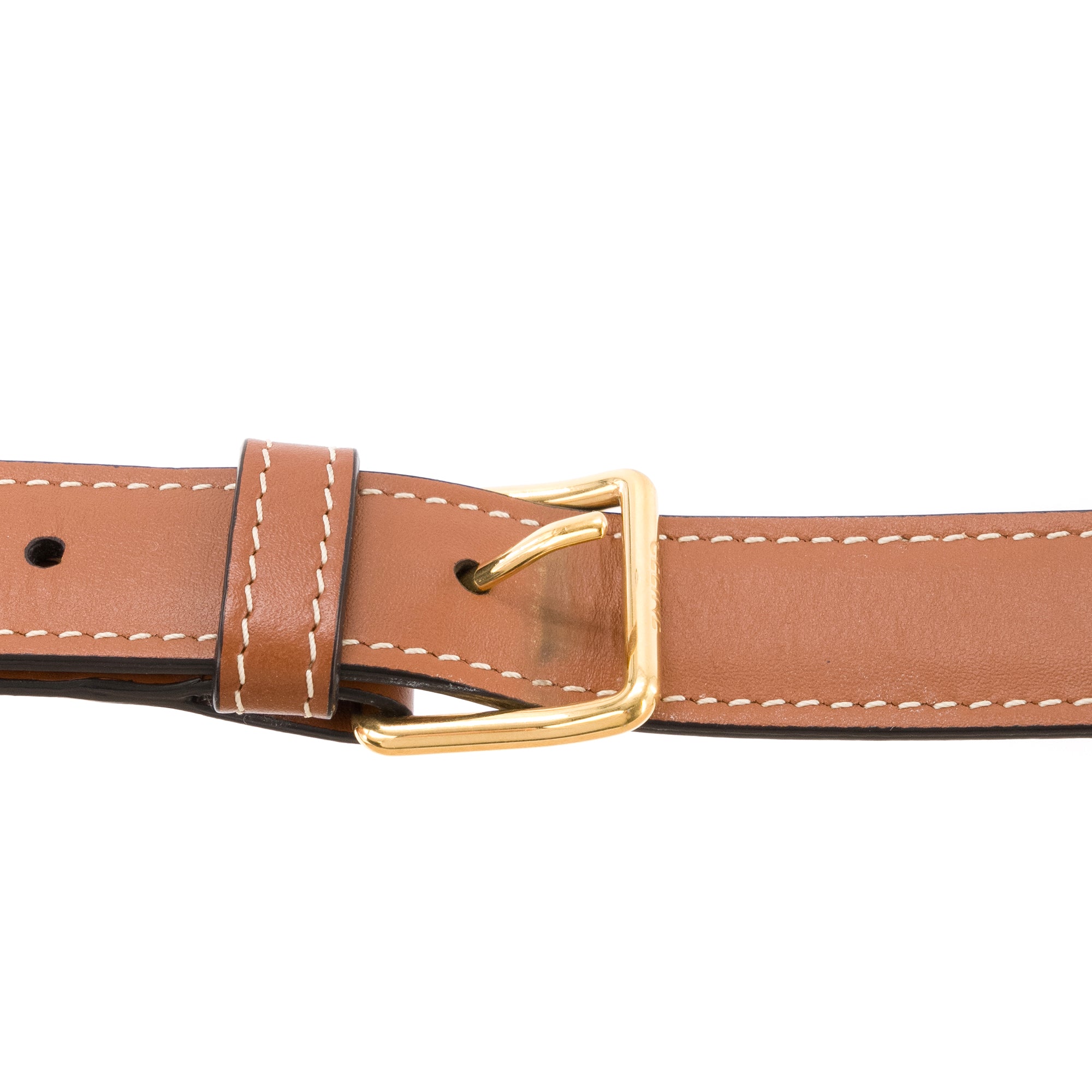 CELINE - Sac à bandoulière Triomphe Celine en cuir tan et toile beige