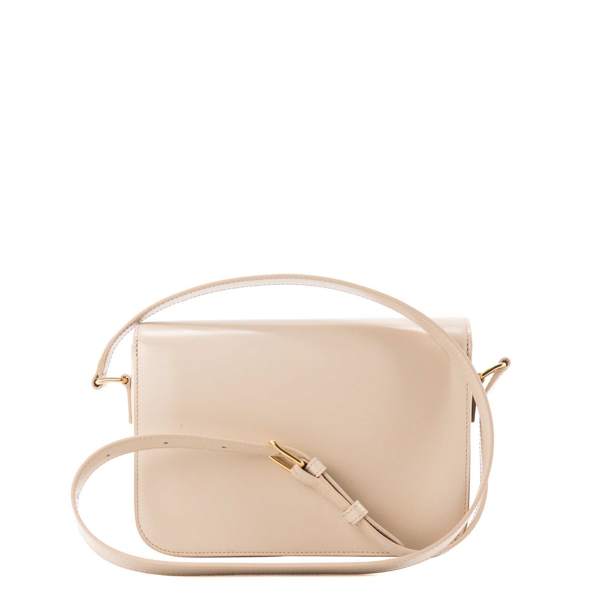 CELINE - Sac à bandoulière Triomphe Celine en cuir lisse beige
