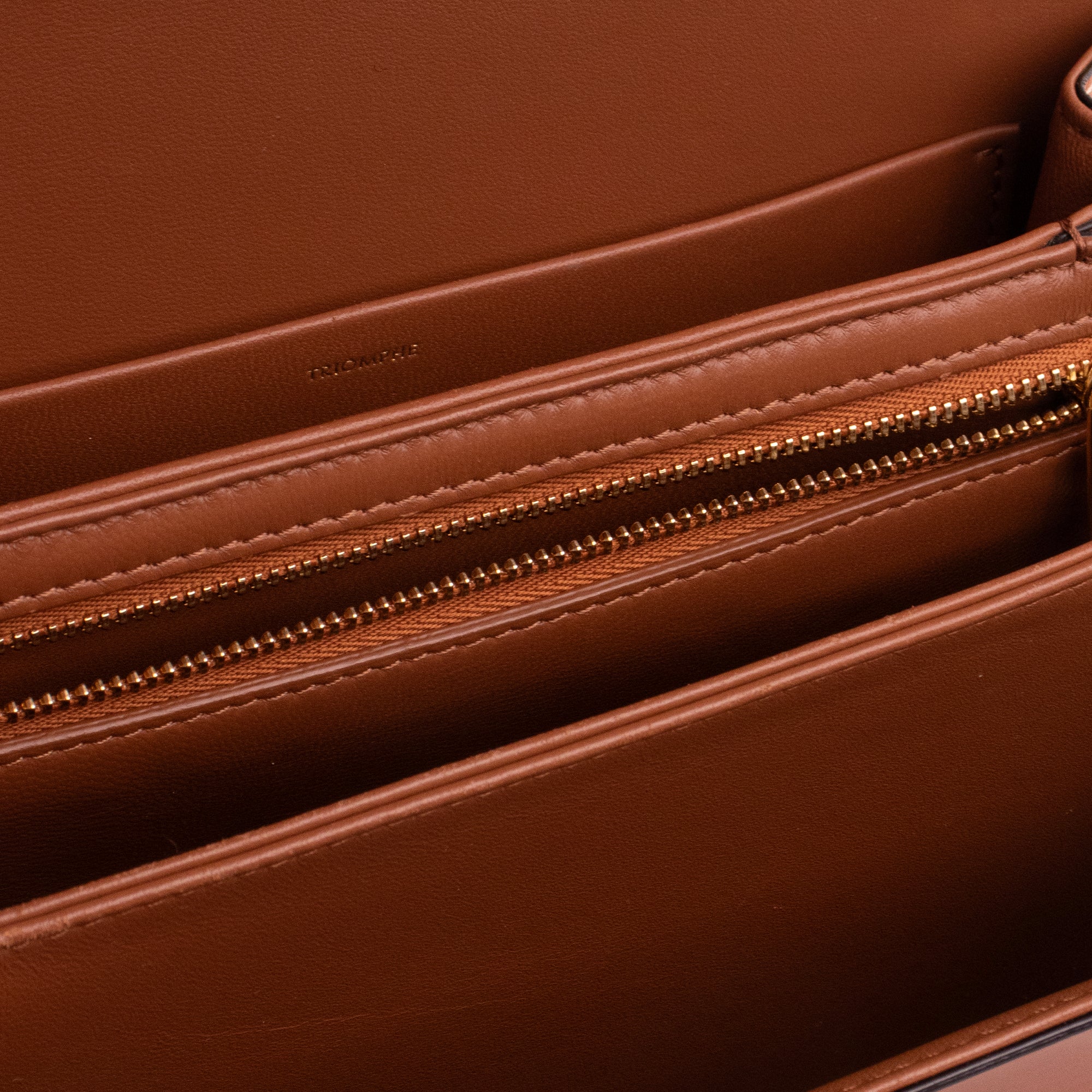 CELINE - Sac à bandoulière Triomphe Celine en cuir tan marron