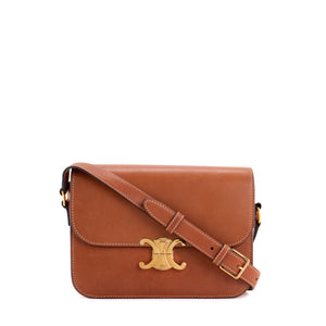 CELINE - Sac à bandoulière Triomphe Celine en cuir tan marron