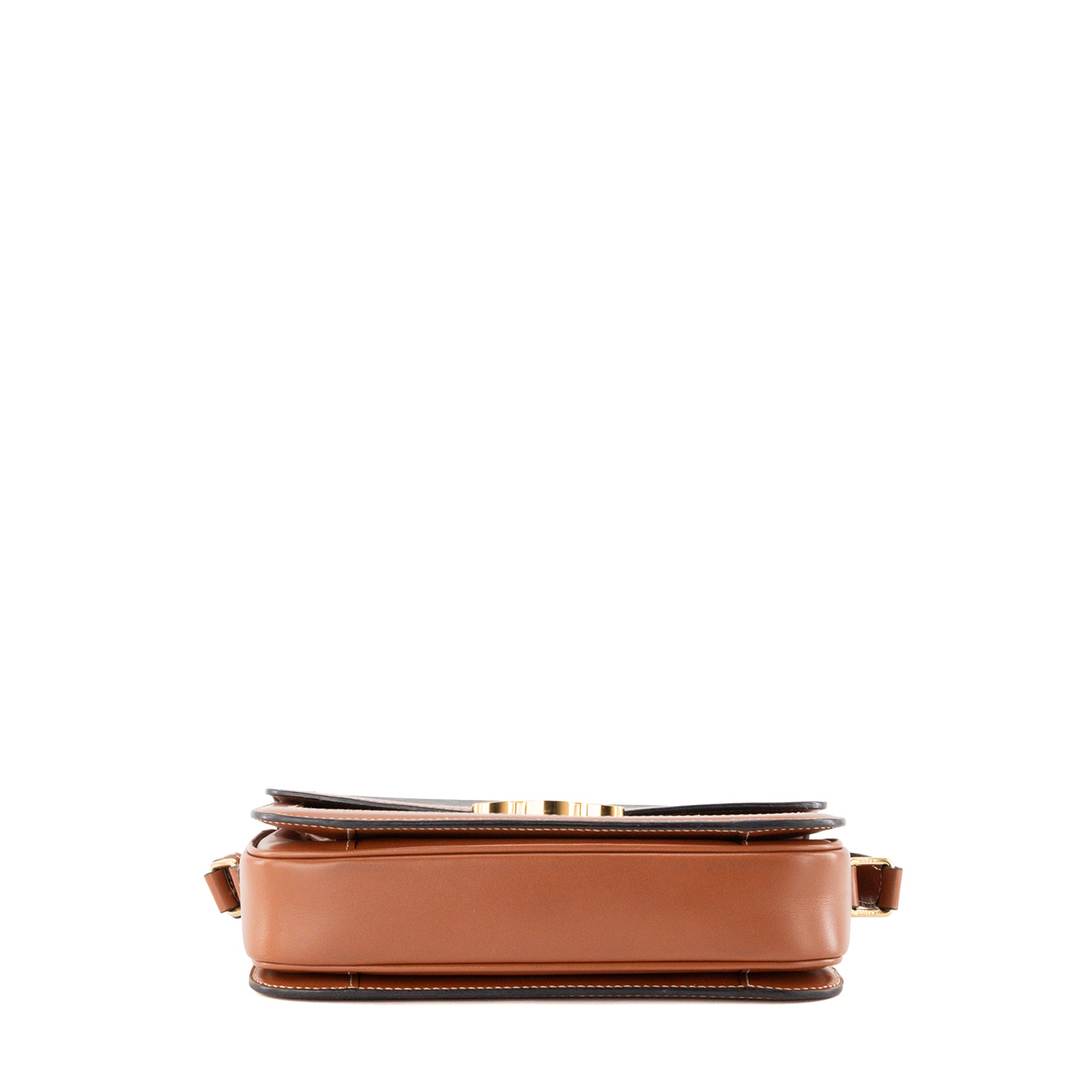 CELINE - Sac à bandoulière Triomphe Celine en toile enduite triomphe marron et cuir tan
