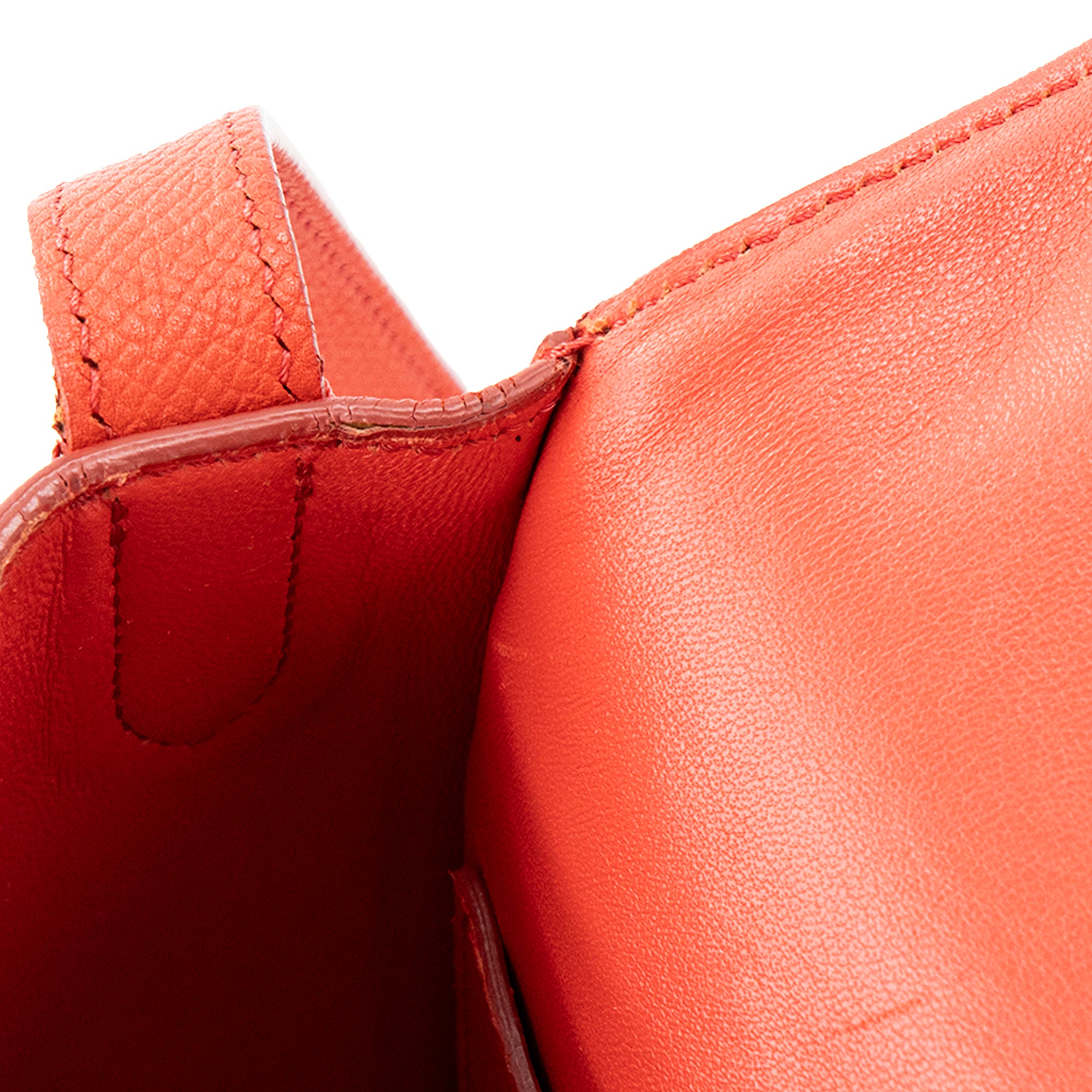 CELINE - Sac à bandoulière Trotteur Celine en cuir grainé orange