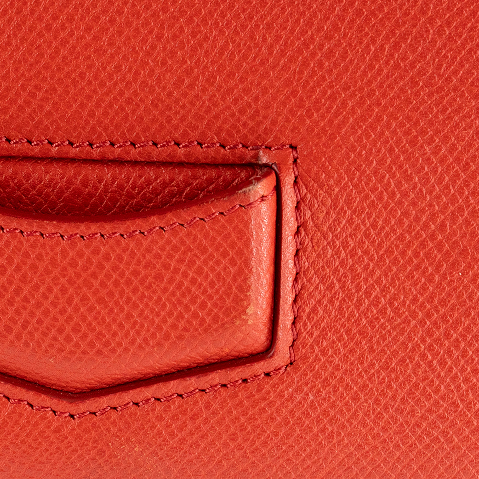 CELINE - Sac à bandoulière Trotteur Celine en cuir grainé orange