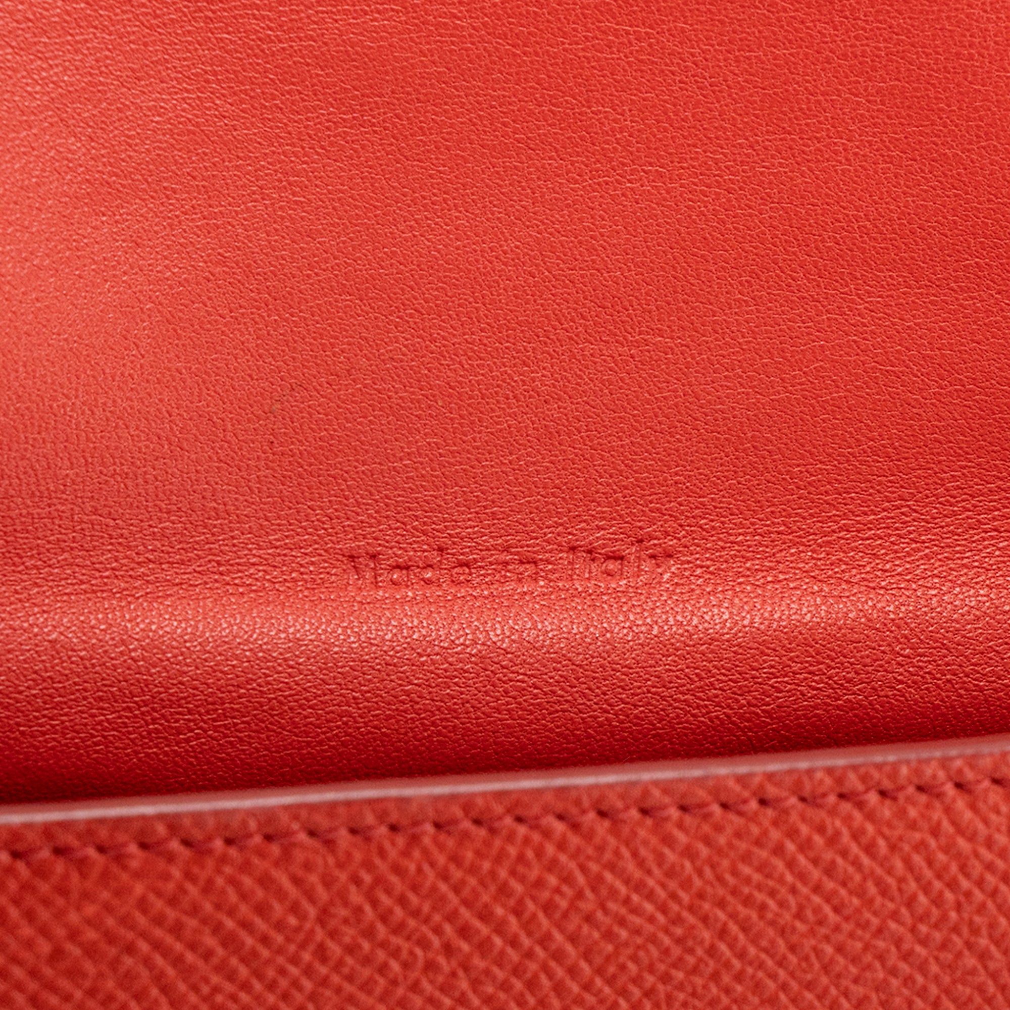 CELINE - Sac à bandoulière Trotteur Celine en cuir grainé orange