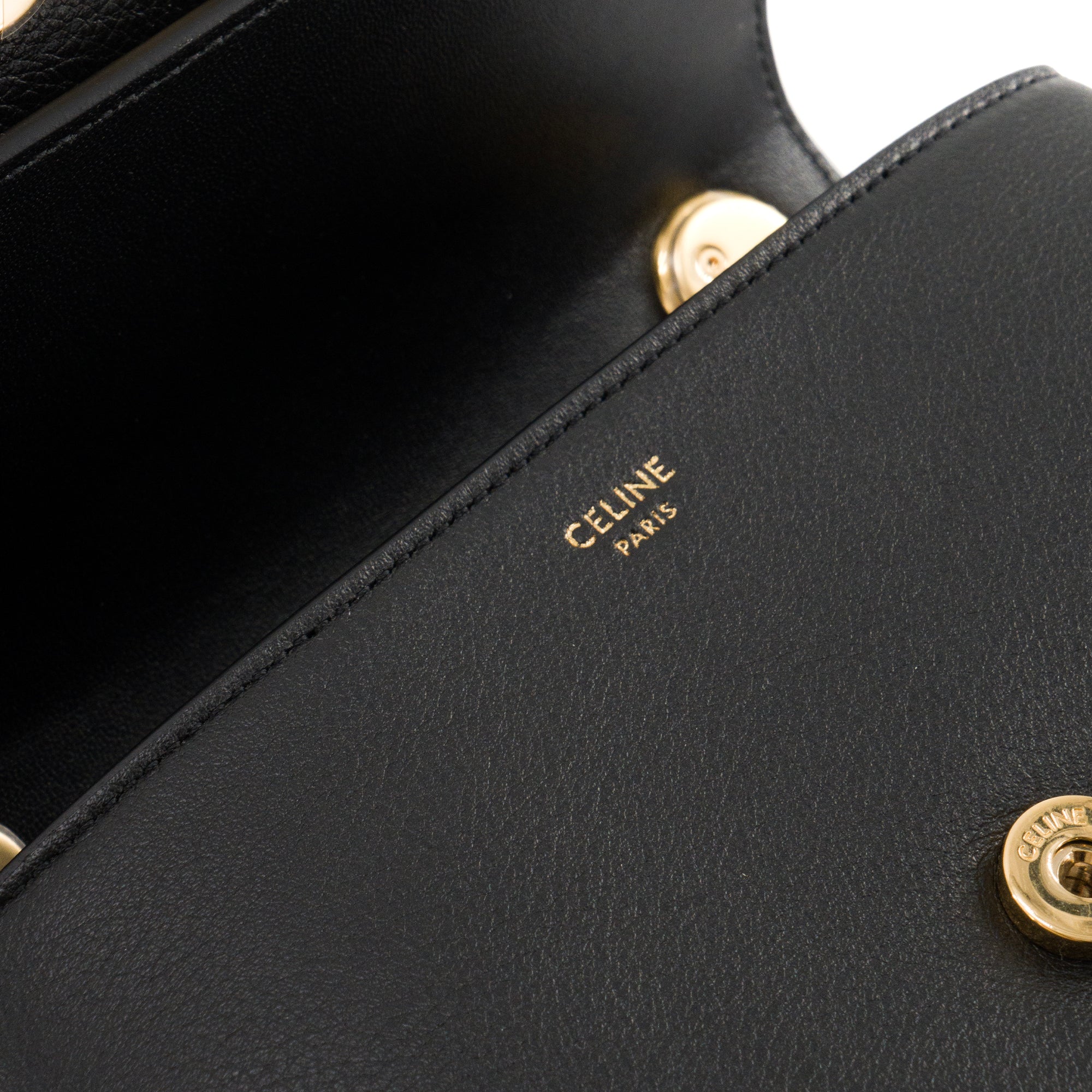 CELINE - Sac à bandoulière Victoire mini Celine en cuir grainé noir