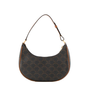 CELINE - Sac à épaule Ava Celine en toile enduite monogrammée triomphe marron