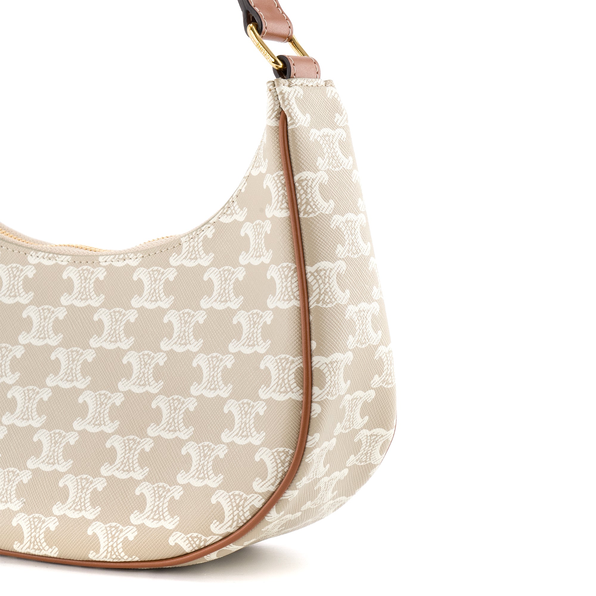 CELINE - Sac à épaule Ava Celine en toile enduite triomphe beige