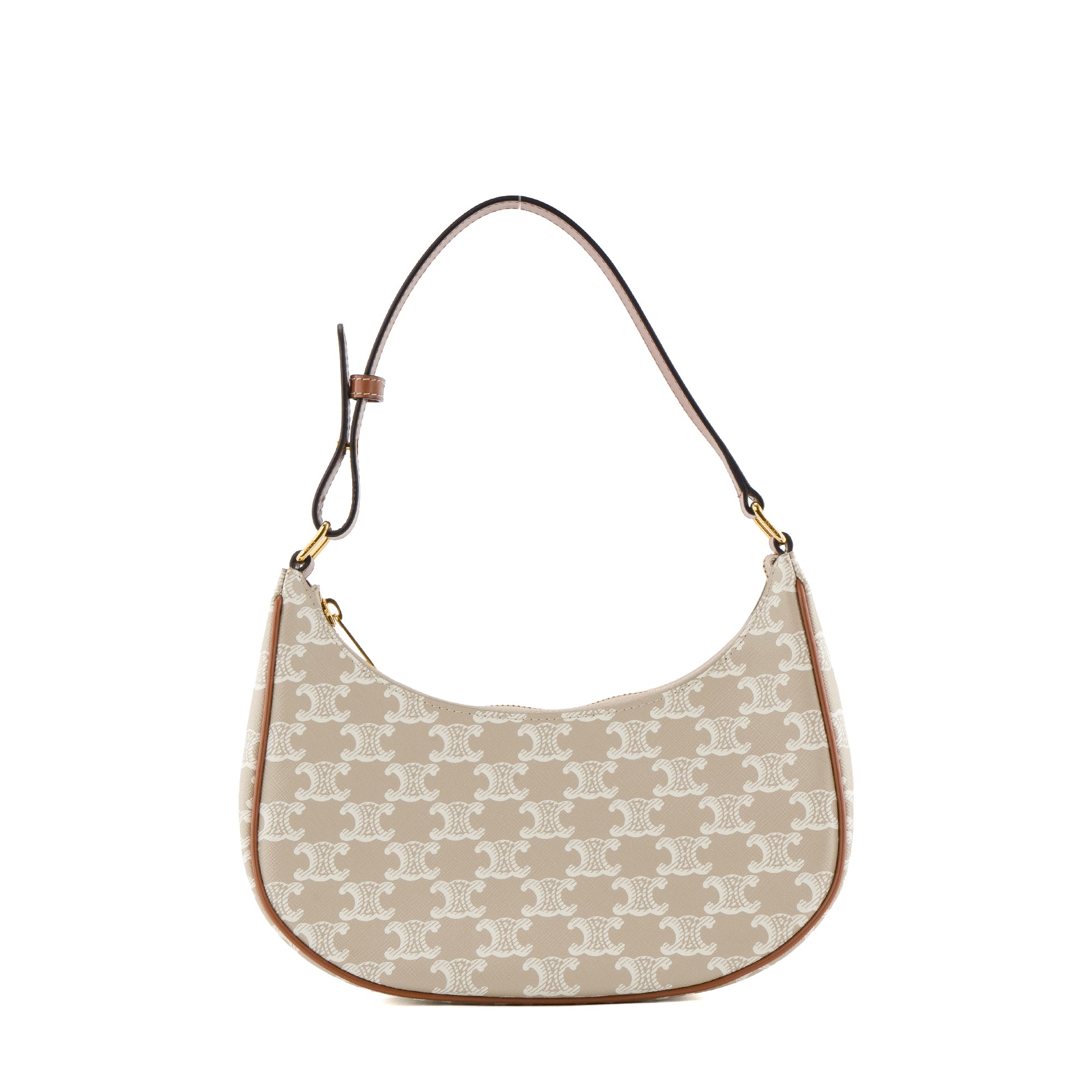 CELINE - Sac à épaule Ava Celine en toile enduite triomphe beige