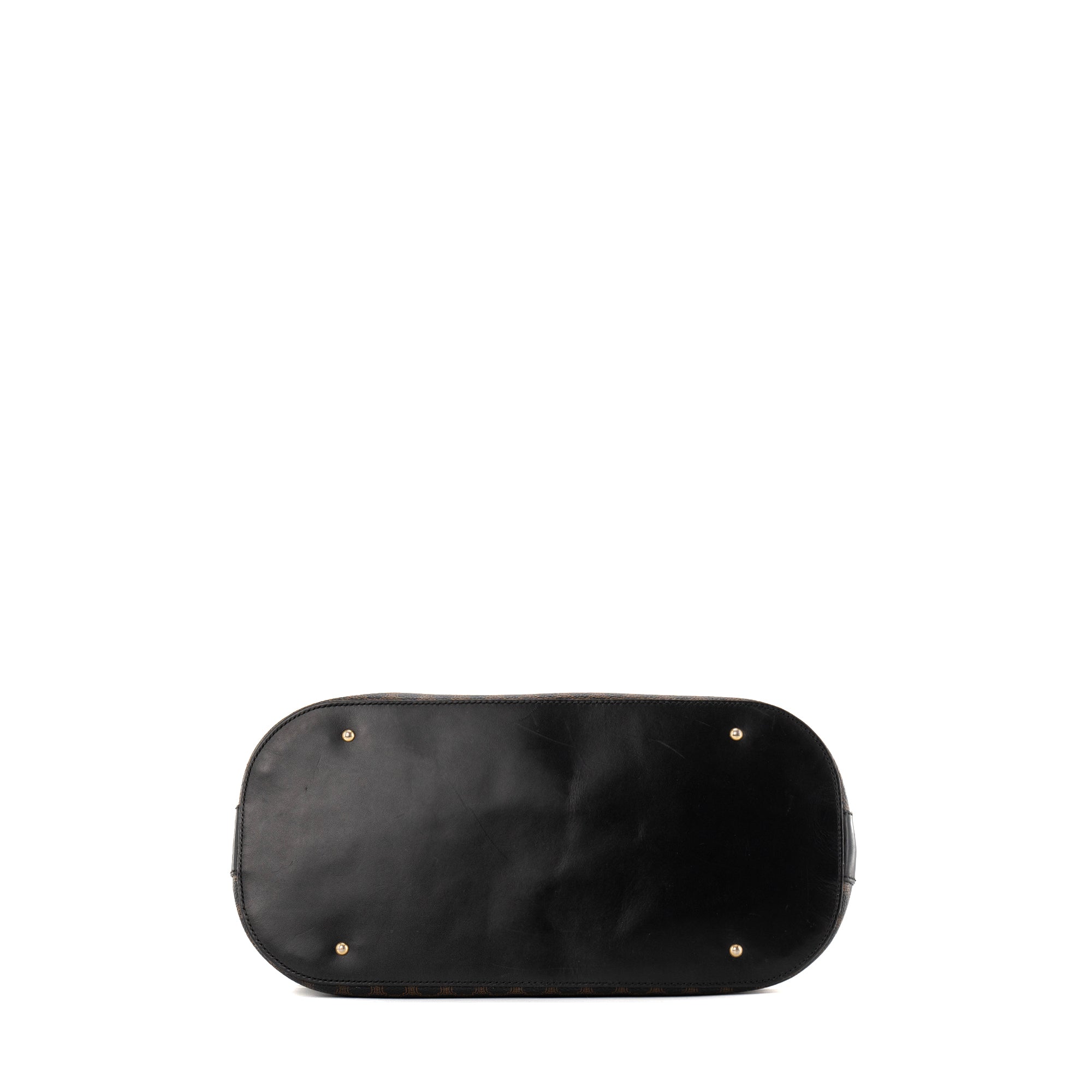 CELINE - Sac à épaule Celine en toile enduite Macadam noir