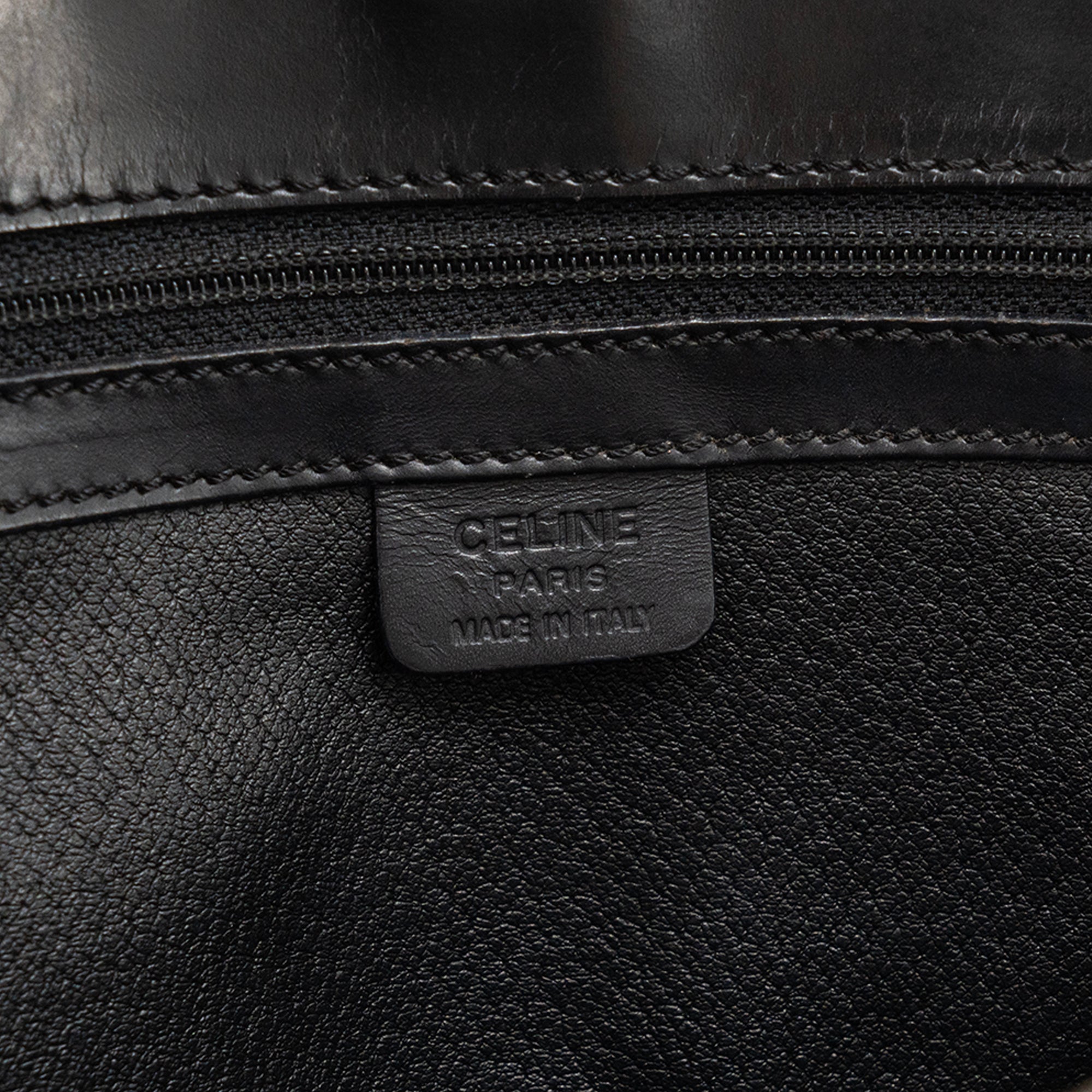 CELINE - Sac à épaule Celine en toile enduite Macadam noir