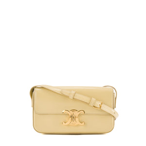CELINE - Sac à épaule Claude Celine en cuir box jaune
