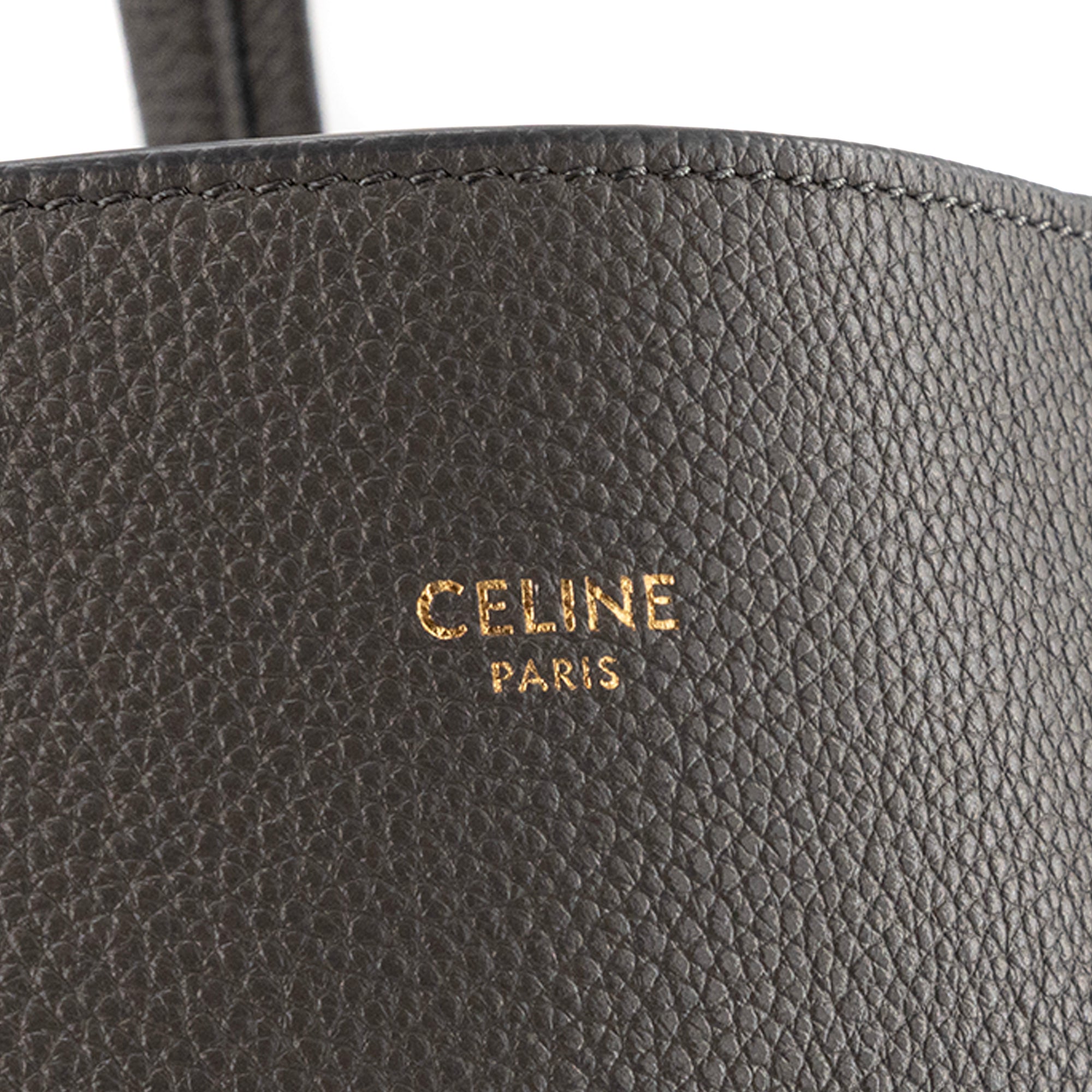 CELINE - Sac à épaule Phantom Celine en cuir grainé gris