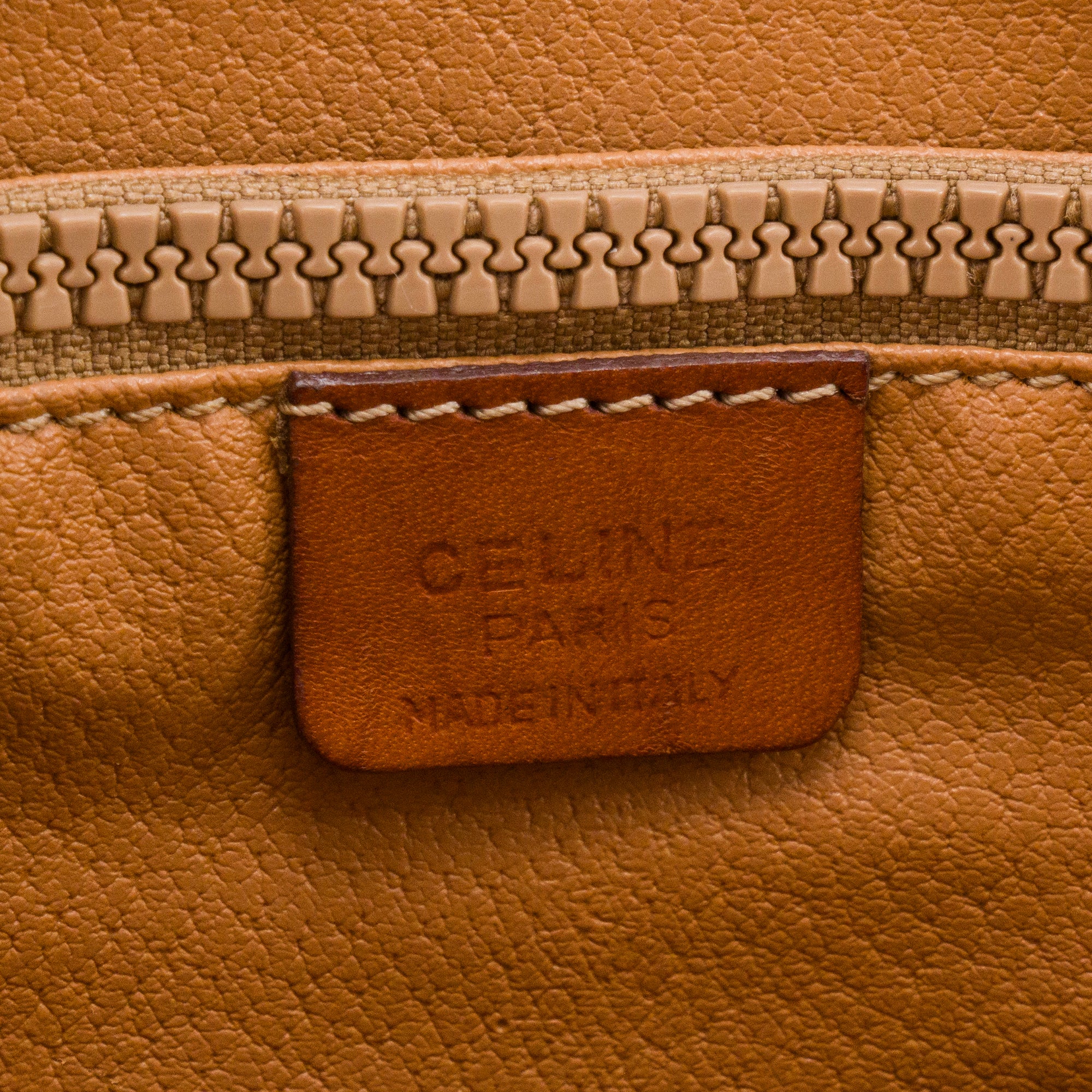 CELINE - Sac à épaule Seau Celine en toile enduite macadam marron vintage