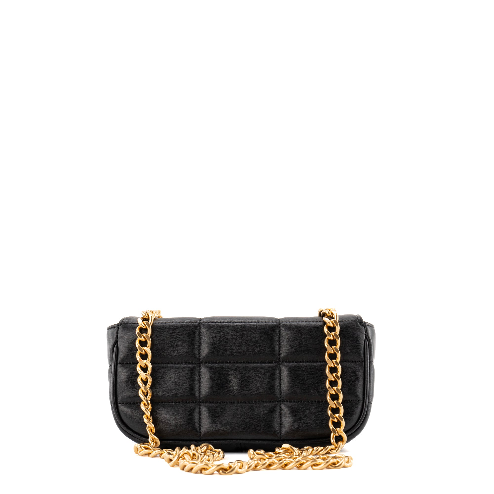 CELINE - Sac à épaule Shoulder Bag Celine en cuir matelassé noir