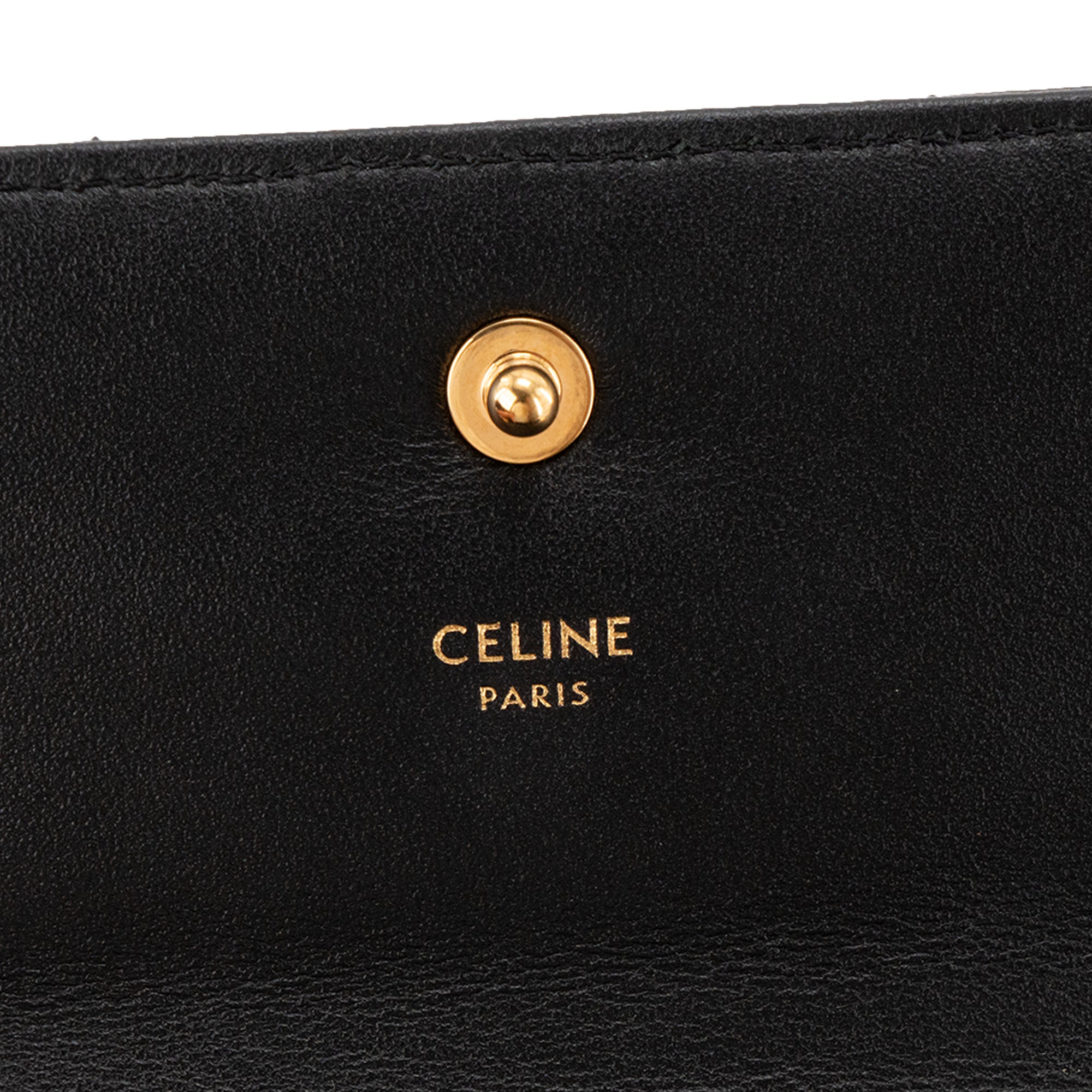 CELINE - Sac à épaule Shoulder Bag Celine en cuir matelassé noir