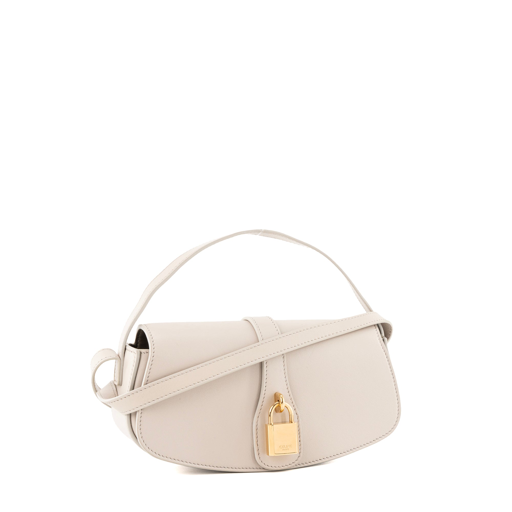 CELINE - Sac à épaule Tabou Celine en cuir lisse beige