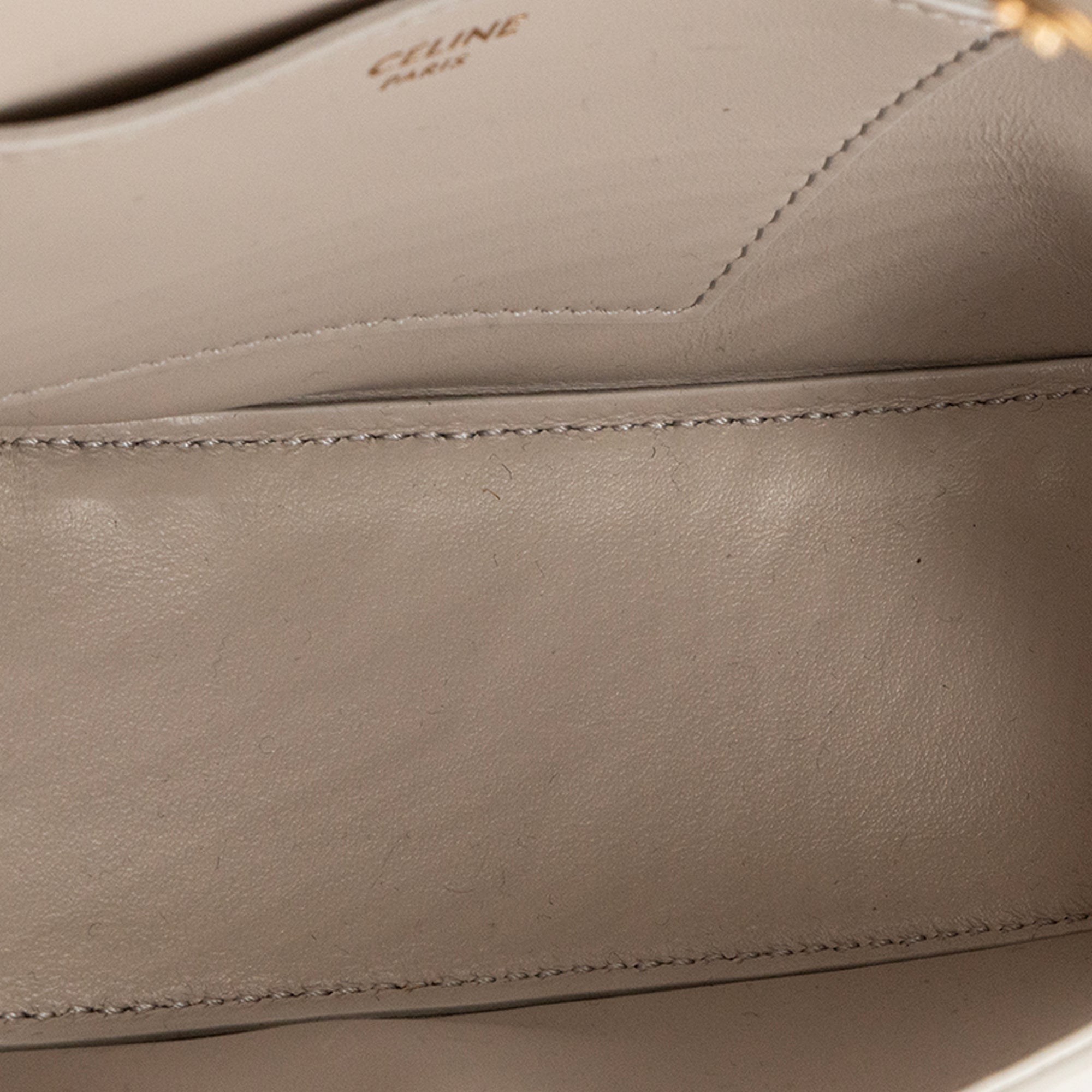 CELINE - Sac à épaule Tabou Celine en cuir lisse beige