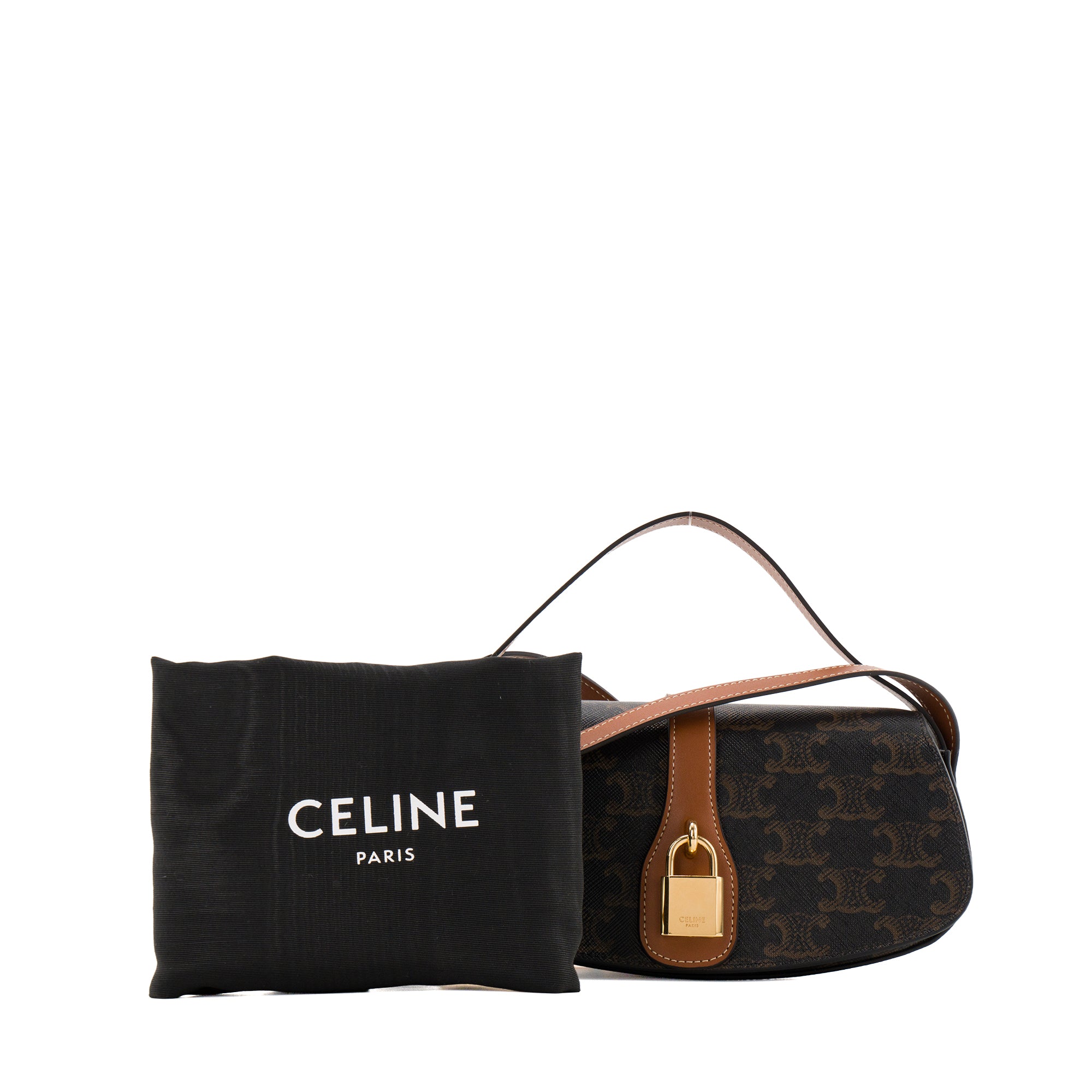 CELINE - Tabou Shoulder Bag in macadam coated canvas
