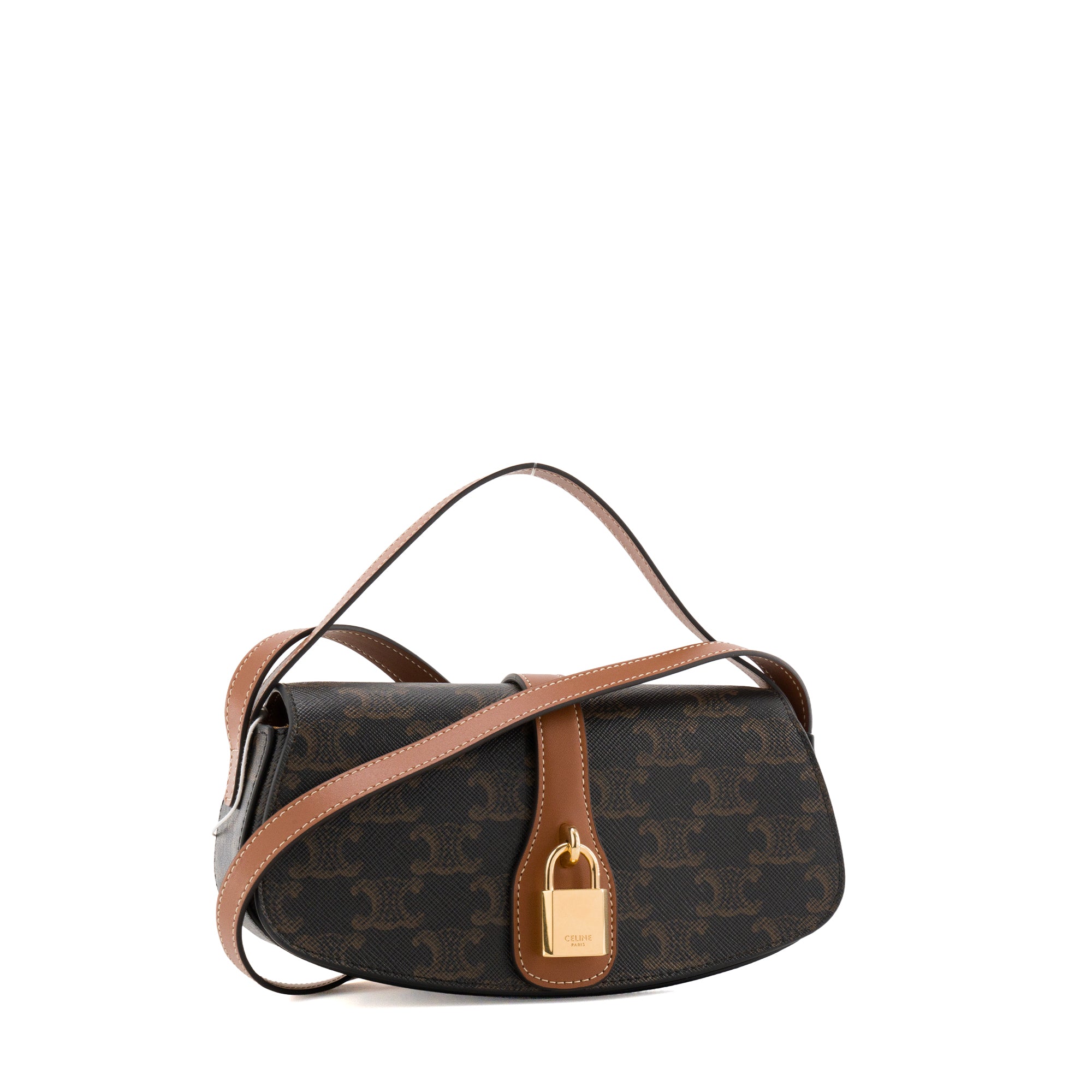 CELINE - Tabou Shoulder Bag in macadam coated canvas