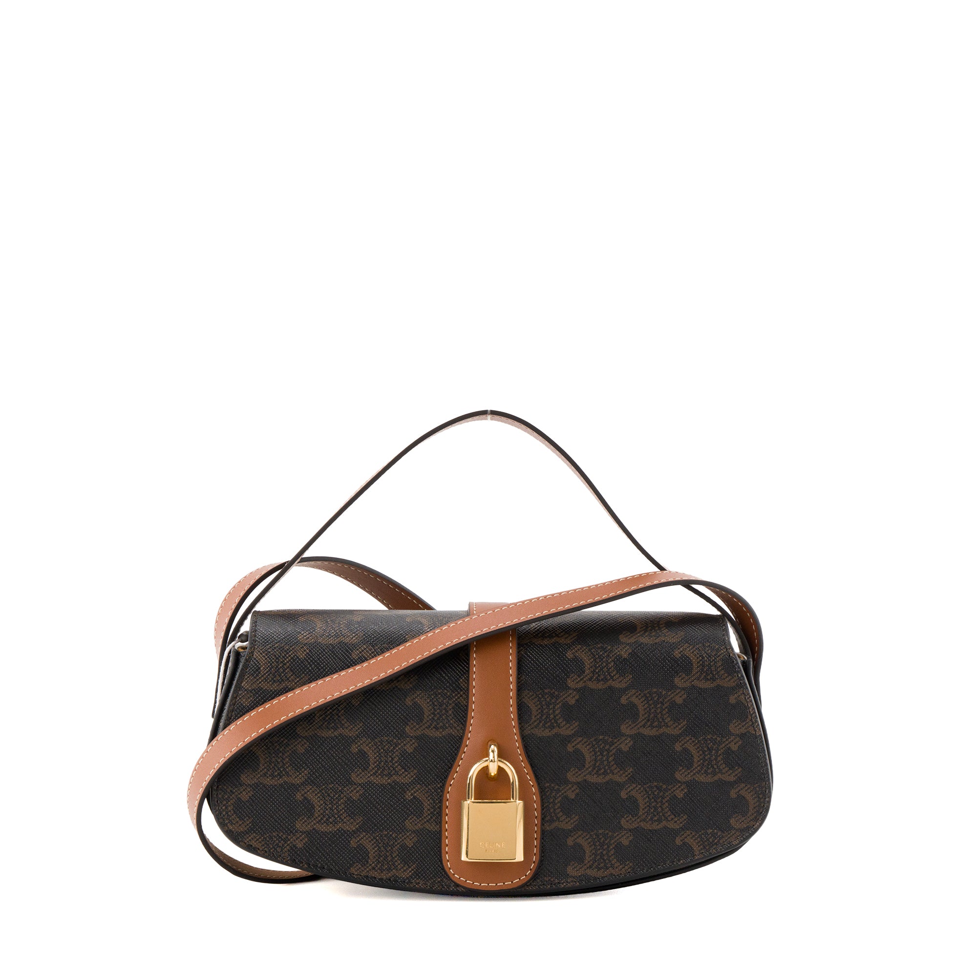 CELINE - Tabou Shoulder Bag in macadam coated canvas