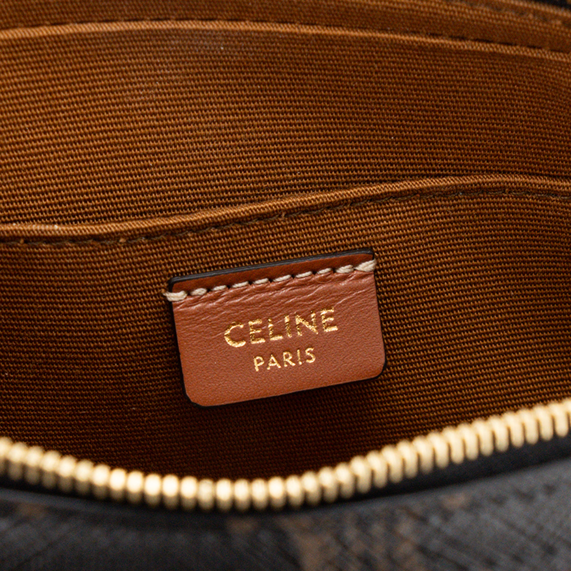 CELINE - Céline Triomphe Mini Shoulder Bag in Monogram Coated Canvas