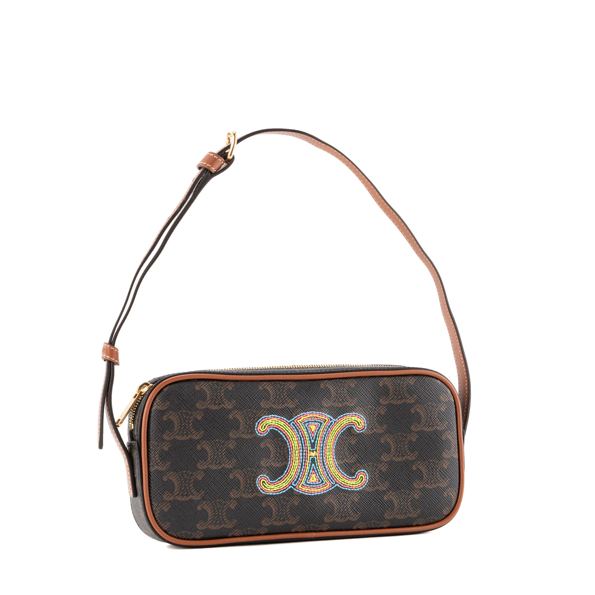 CELINE - Céline Triomphe Mini Shoulder Bag in Monogram Coated Canvas