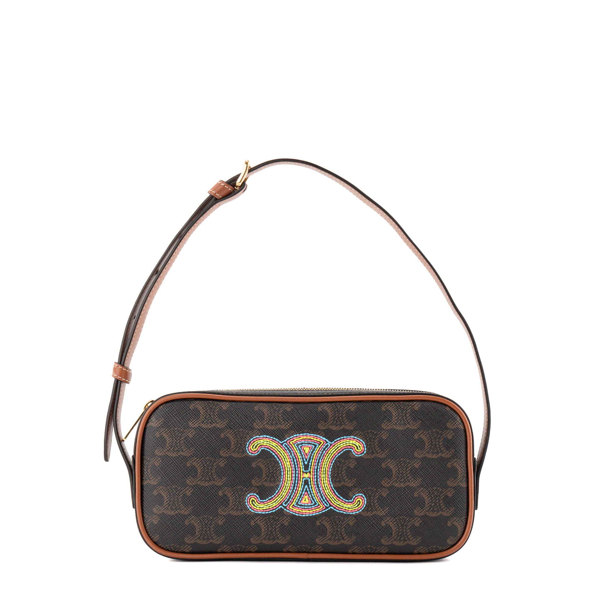 CELINE - Céline Triomphe Mini Shoulder Bag in Monogram Coated Canvas