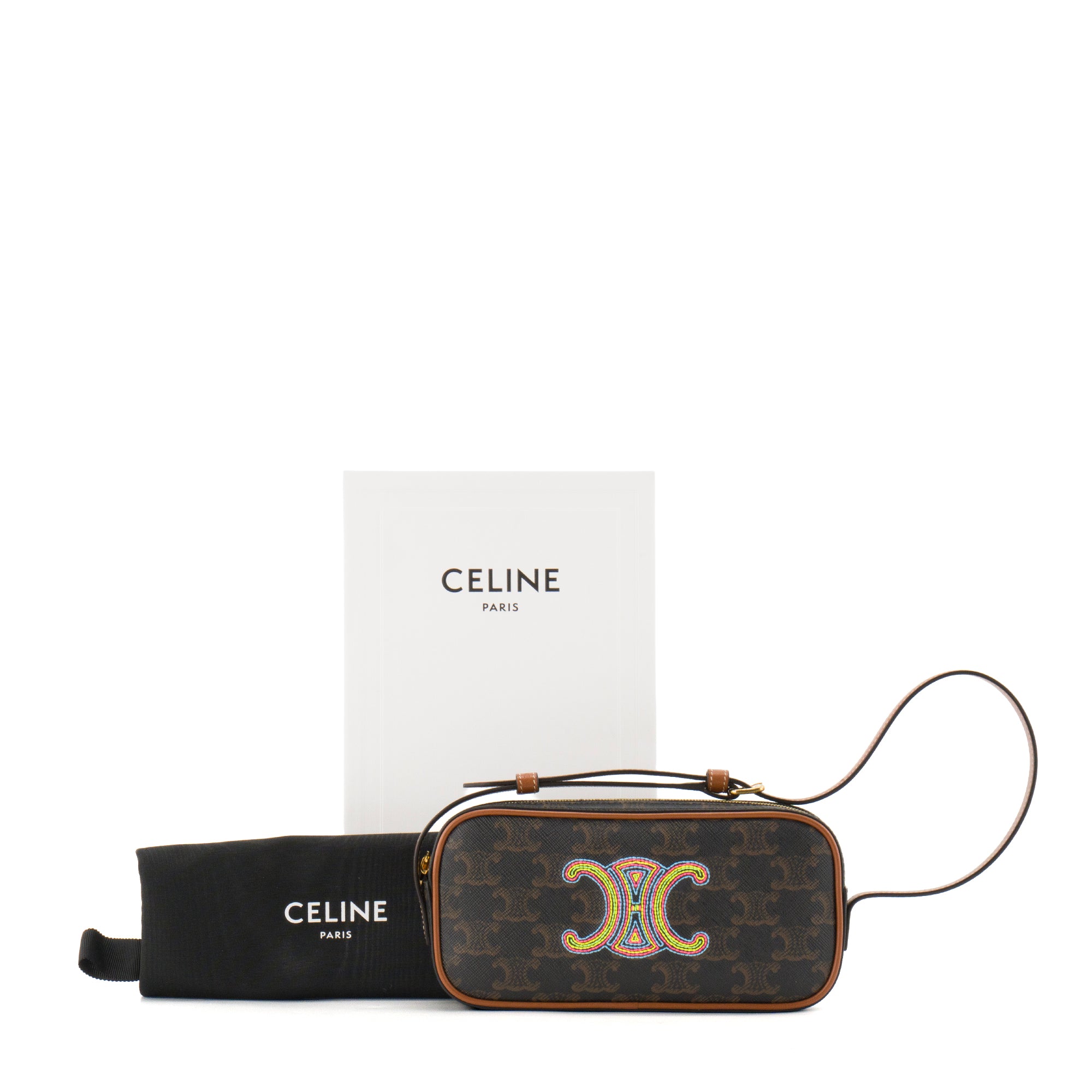 CELINE - Sac à épaule Triomphe mini Céline en toile enduite monogrammée