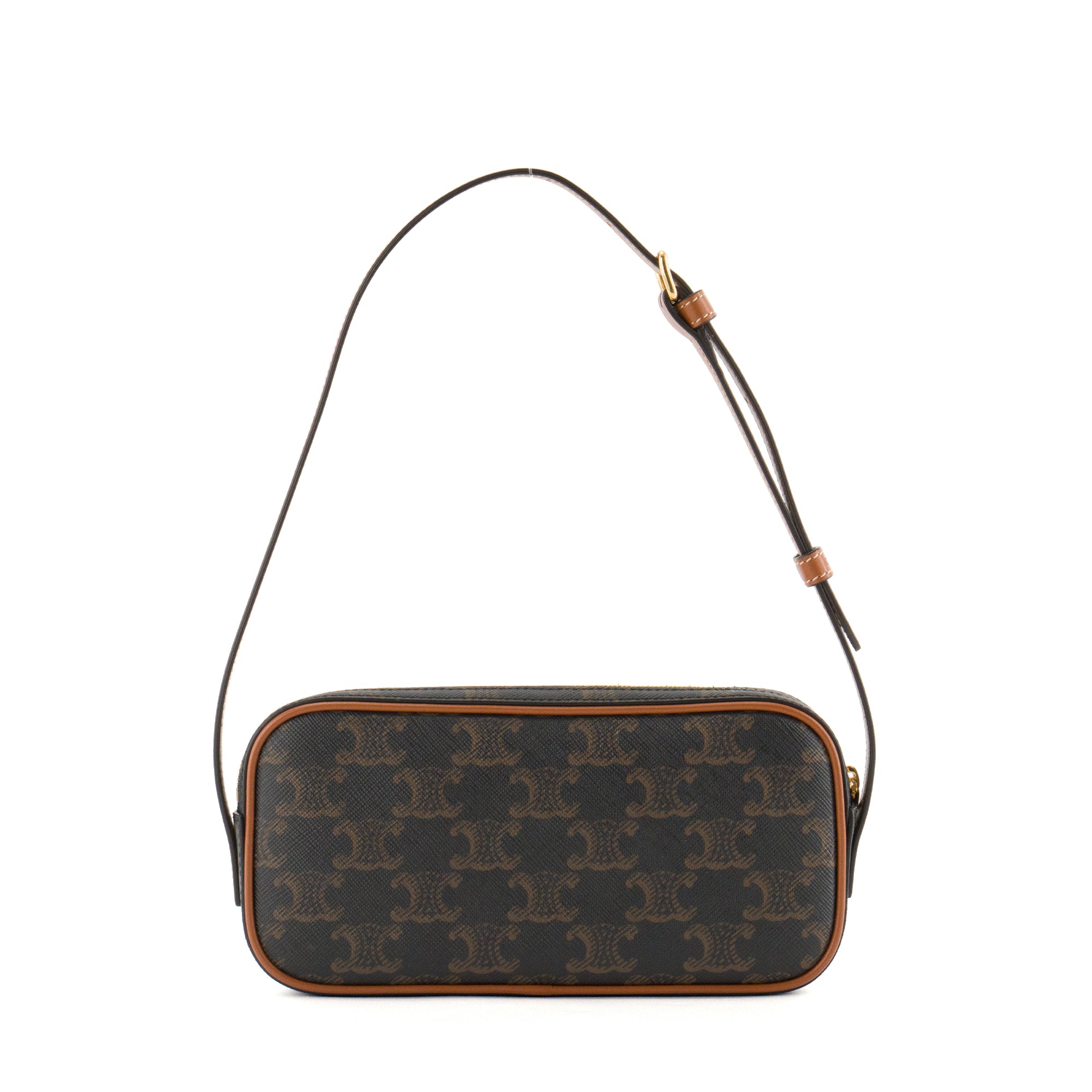 CELINE - Sac à épaule Triomphe mini Céline en toile enduite monogrammée