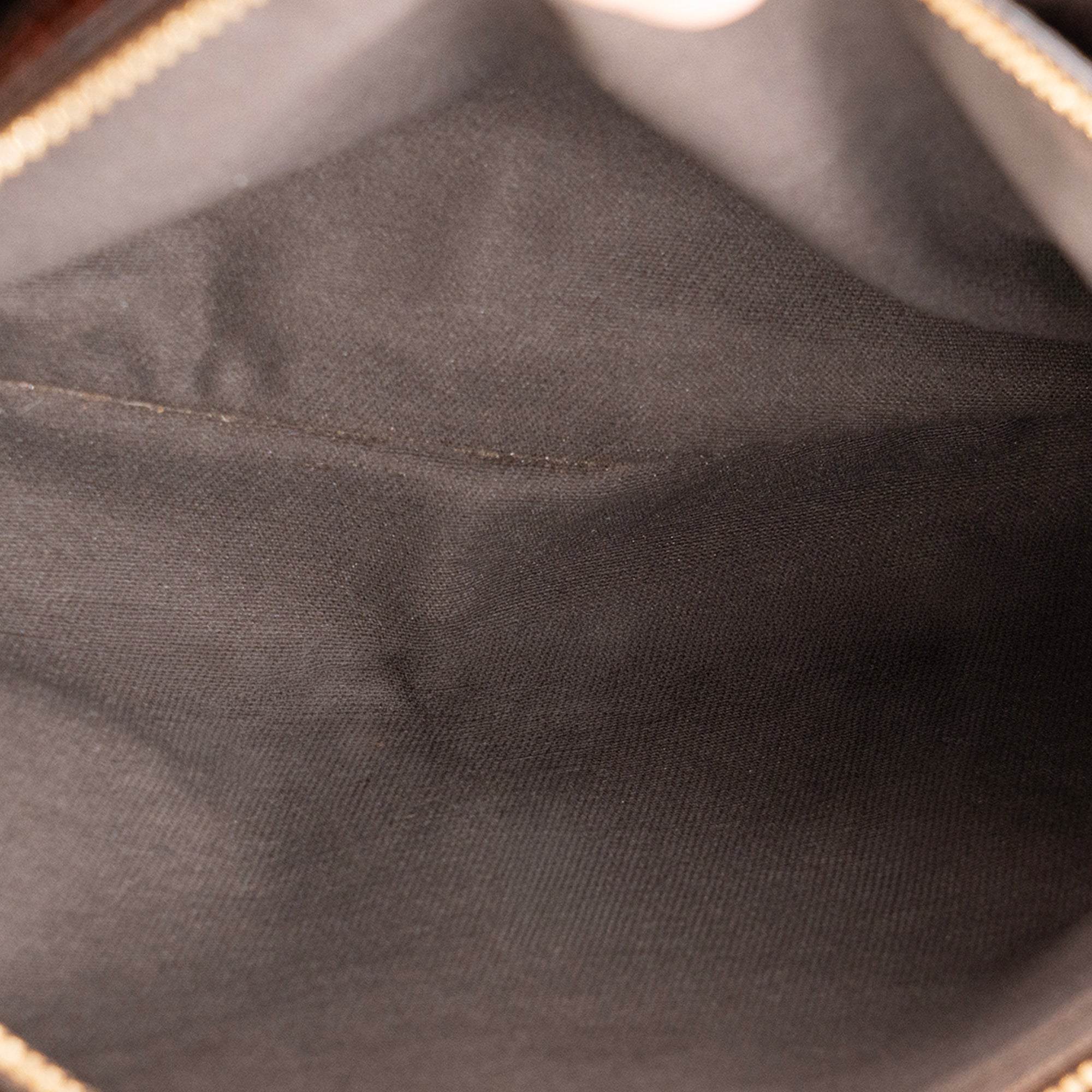 CELINE - Sac à main Boogie Celine en toile triomphe et cuir embossé marron vintage