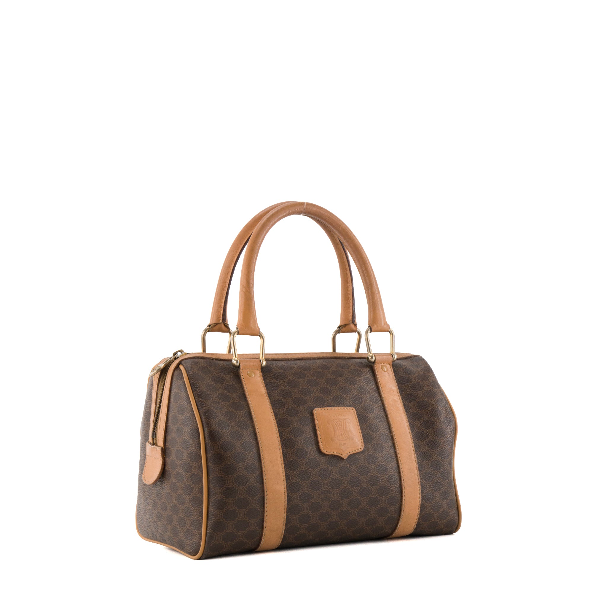 CELINE - Sac à main Boston 25 Celine en toile monogrammée vintage