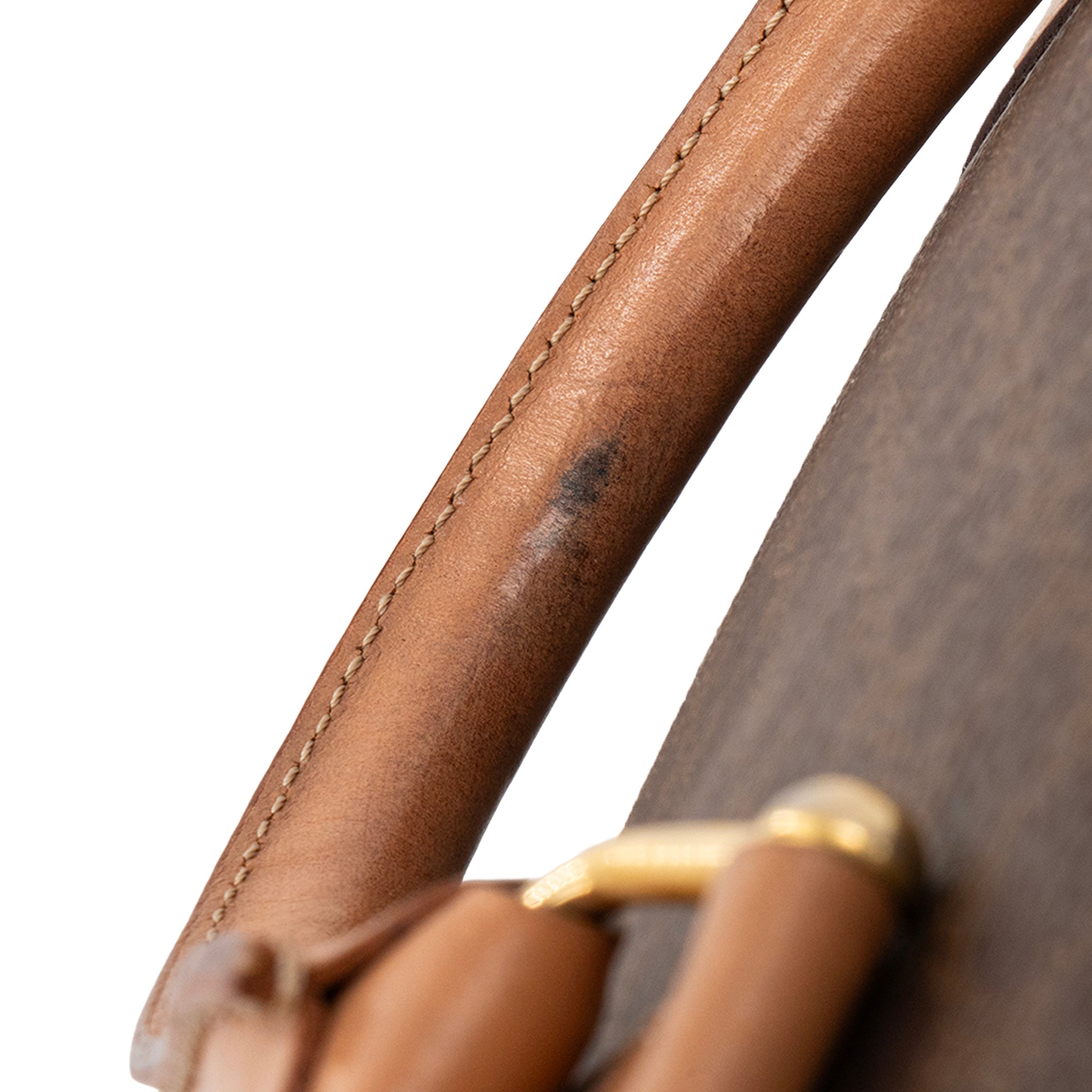 CELINE - Sac à main Boston 30 Macadam Celine en toile marron vintage