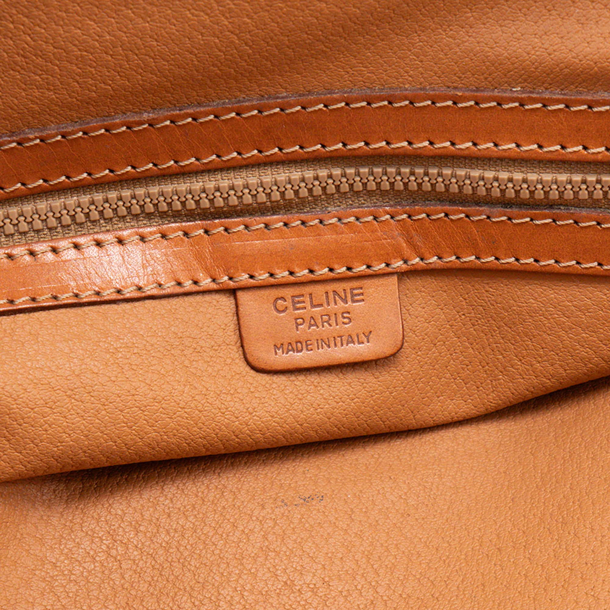 CELINE - Sac à main Boston 35 Celine en toile enduite macadam vintage