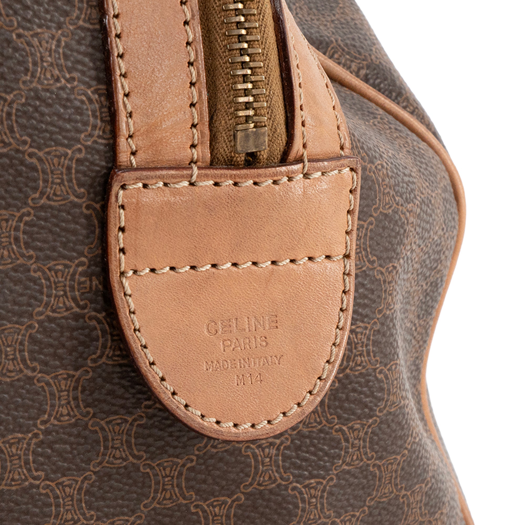 CELINE - Sac à main Boston 35 Celine en toile monogrammée vintage