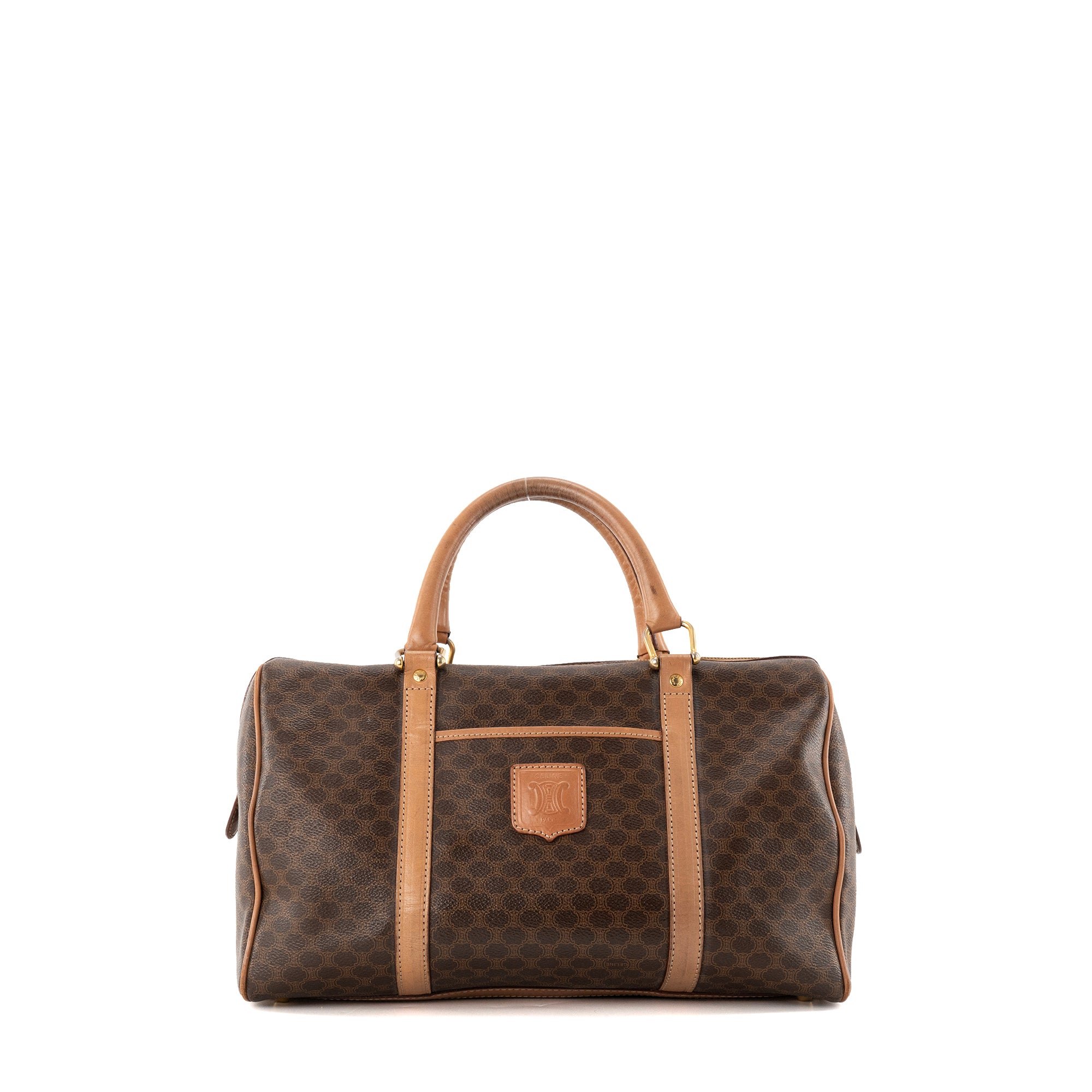 CELINE - Sac à main Boston 35 Celine en toile monogrammée vintage