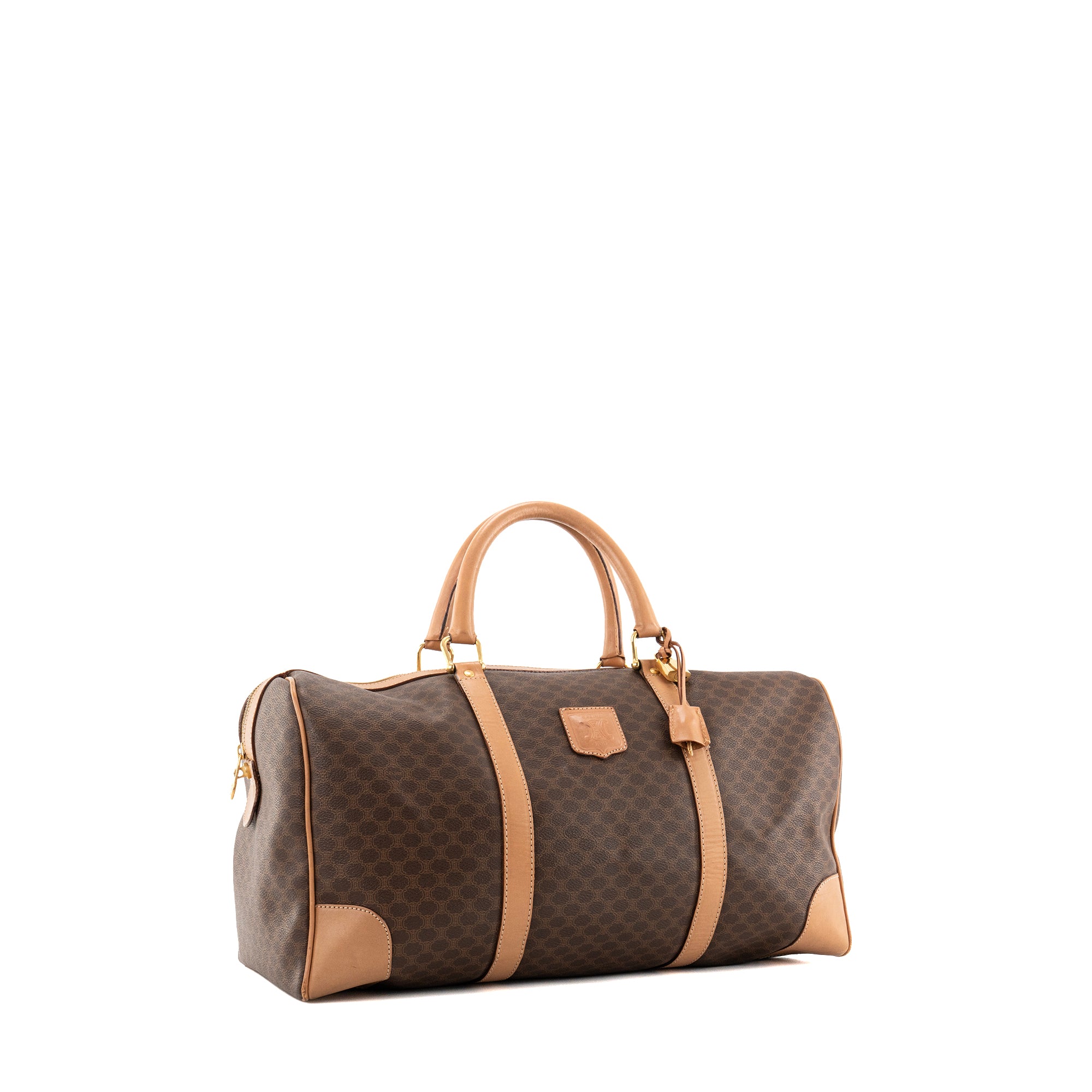 CELINE - Pre-owned vintage Macadam coated canvas Boston 45 handbag