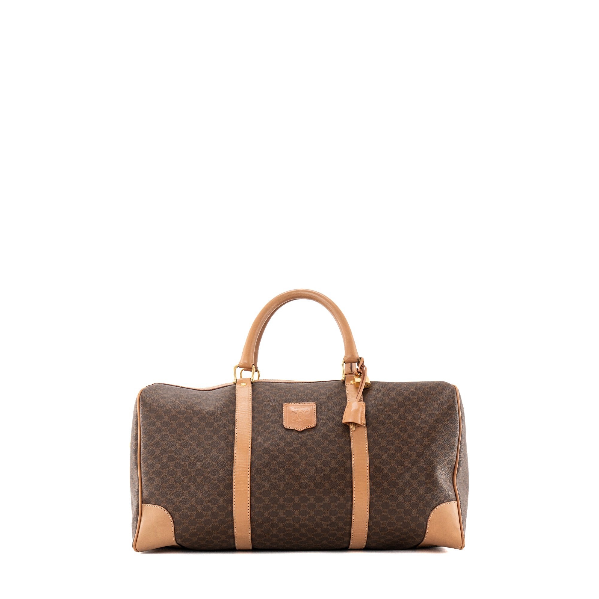 CELINE - Sac de voyage Boston 45 Celine en toile enduite macadam vintage