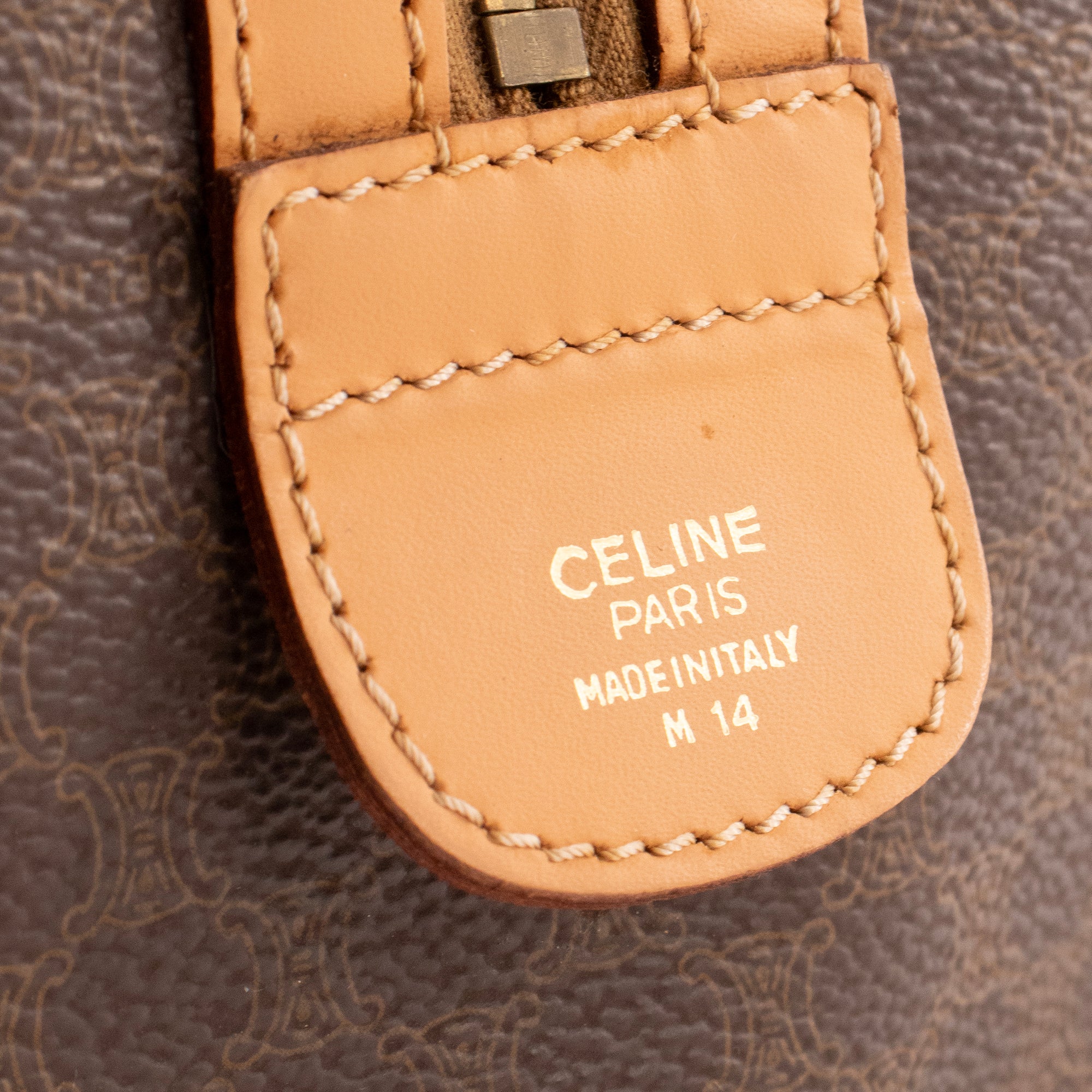 CELINE - Sac à main Boston Celine en toile monogrammée vintage