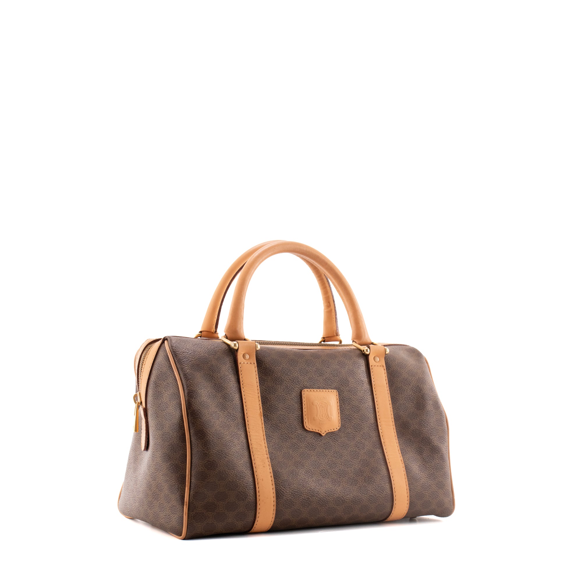 CELINE - Sac à main Boston Celine en toile monogrammée vintage