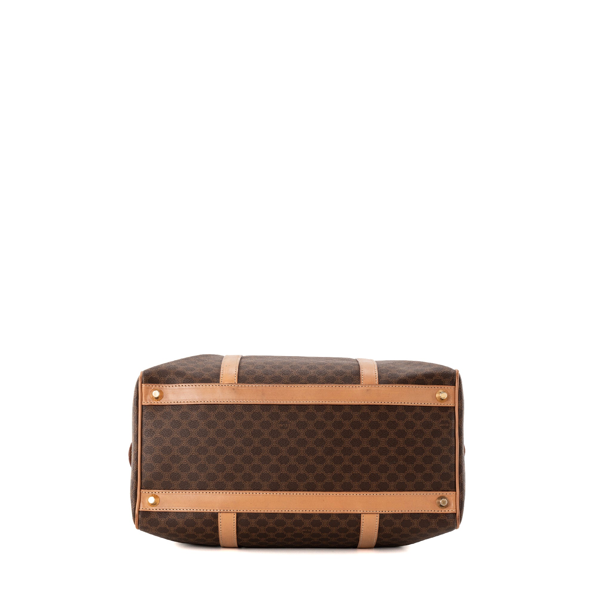 CELINE - Sac à main Boston Macadam 30 Celine en toile monogrammée vintage